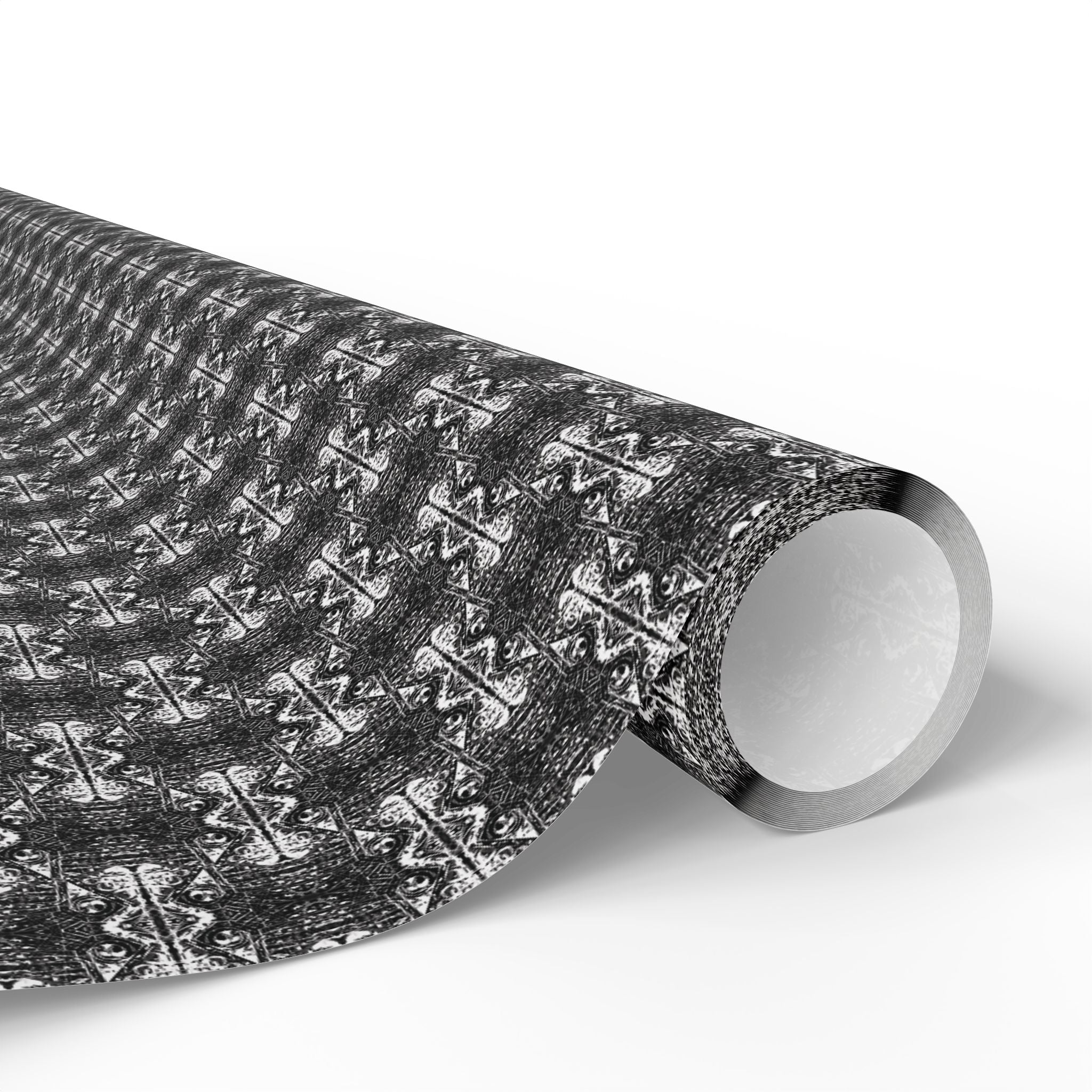 Love (White, Black Background) Heavy Wrapping Paper