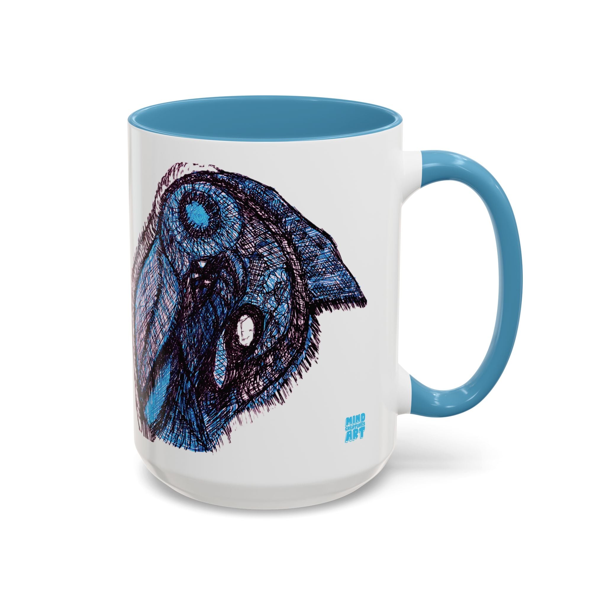 Who Are You? (Blue) Accent Coffee Mug (11oz, 15oz)