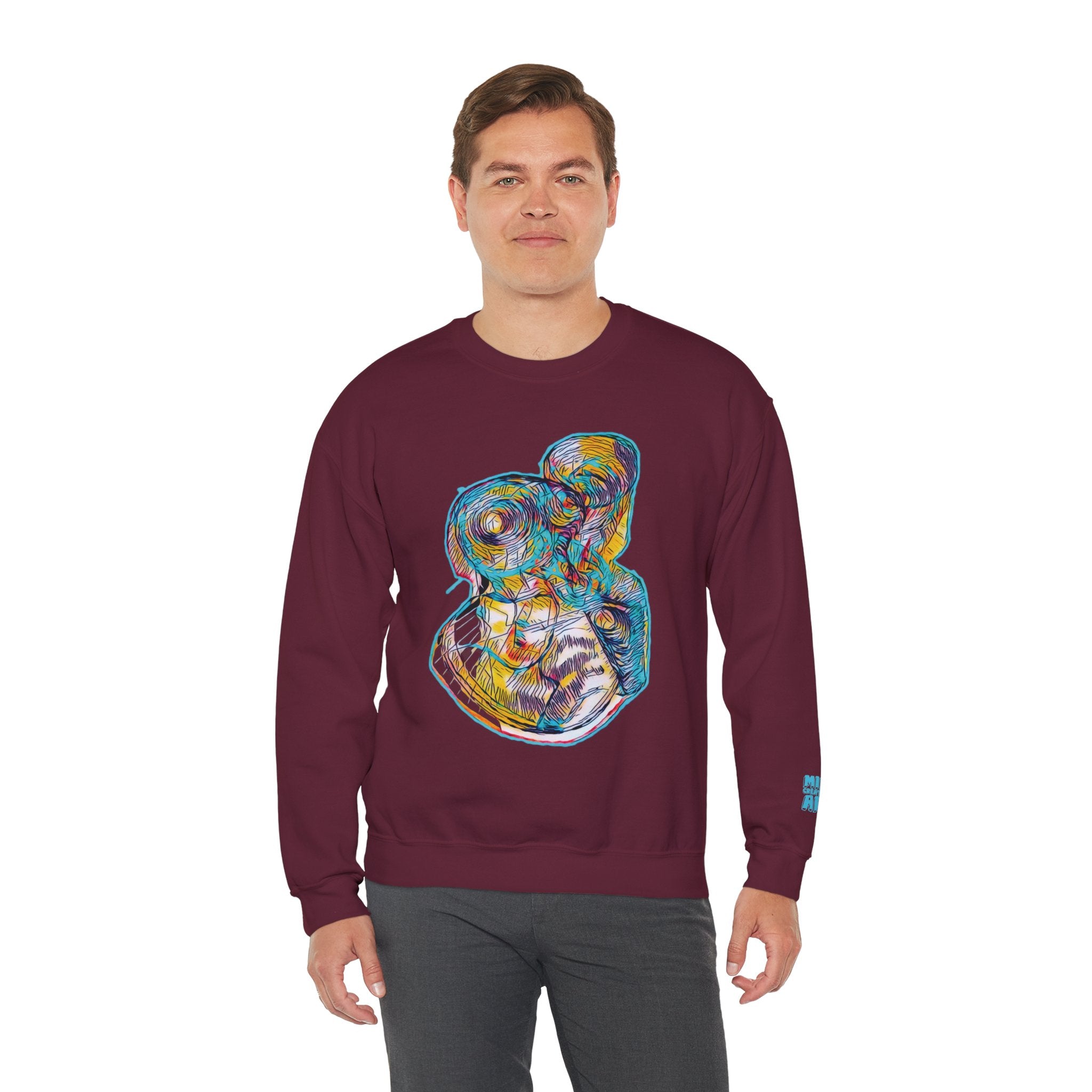 Curiosity (Aqua) Unisex Heavy Blend™ Crewneck Sweatshirt
