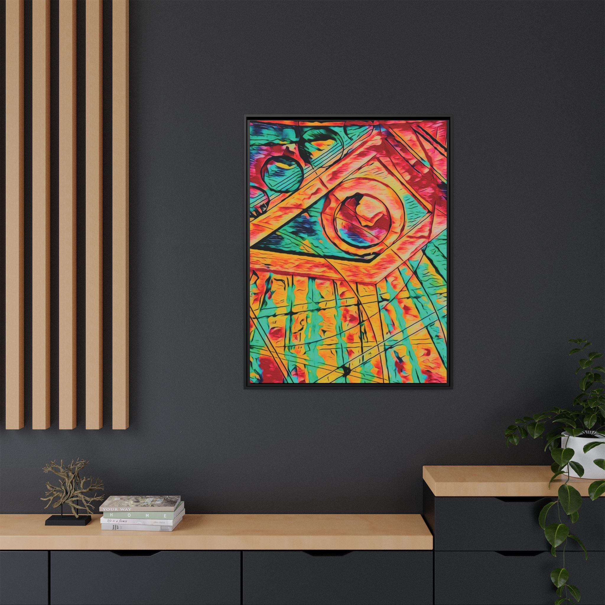 Love (Bright) Matte Canvas, Framed