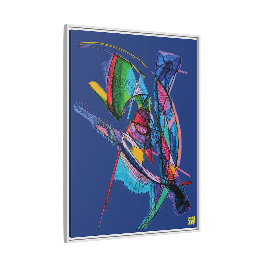 Watching (Dark Blue Background) Matte Canvas, Framed
