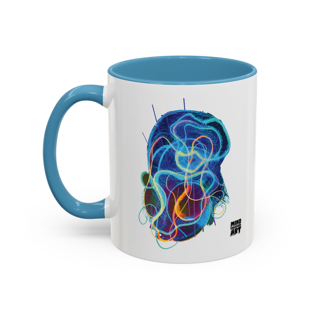 Davy Jones (Electric Blue) Accent Coffee Mug (11oz, 15oz)