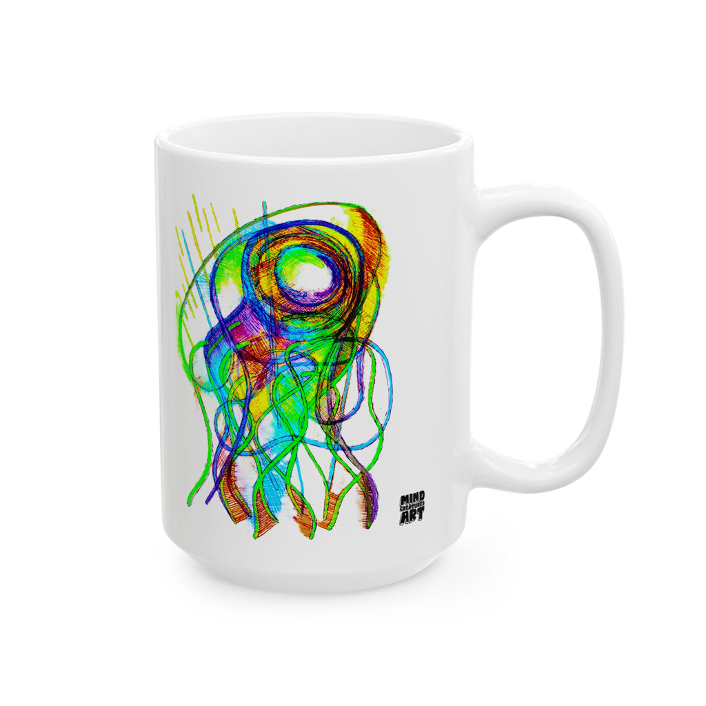 Jelly Jam White Ceramic Mug, (11oz, 15oz)
