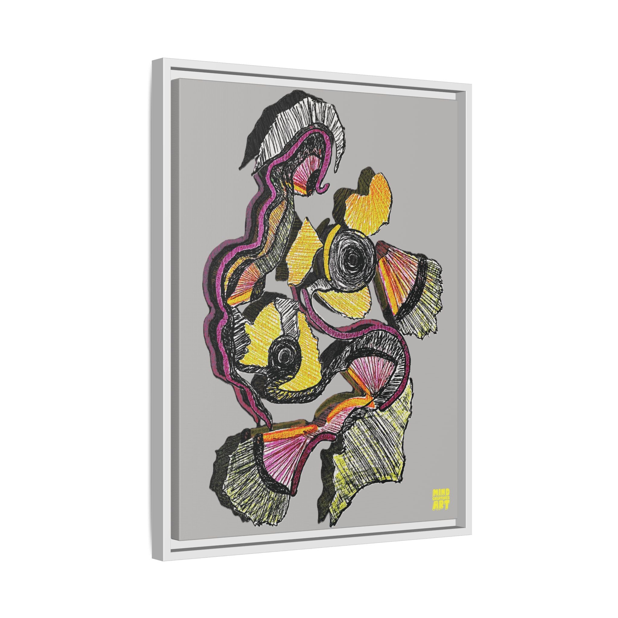 Crimson Teacher (Light Gray Background) Matte Canvas, Framed
