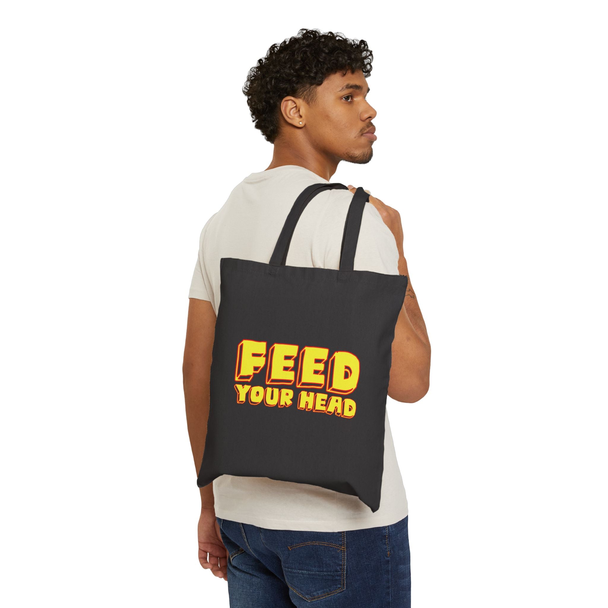 Exploration (Blur, Red & Yellow) Cotton Canvas Tote Bag