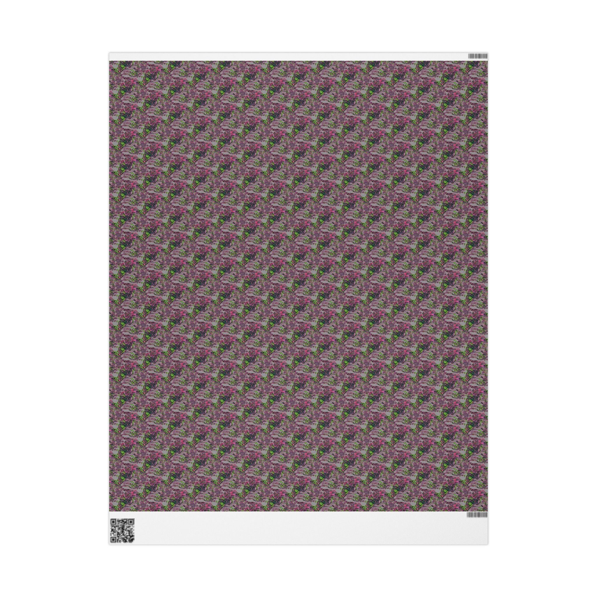 Vessel (Neon, Gray Background) Heavy Wrapping Paper