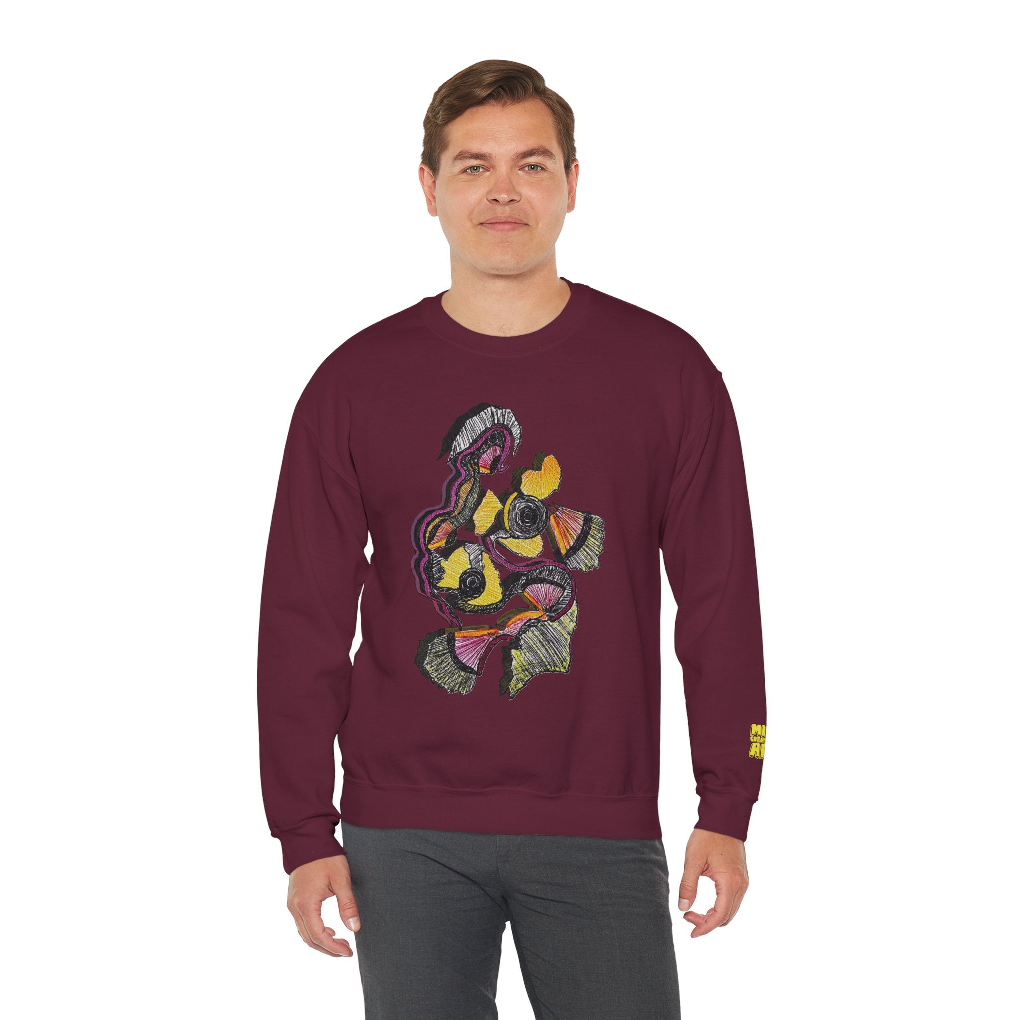 Crimson Teacher Unisex Heavy Blend™ Crewneck Sweatshirt