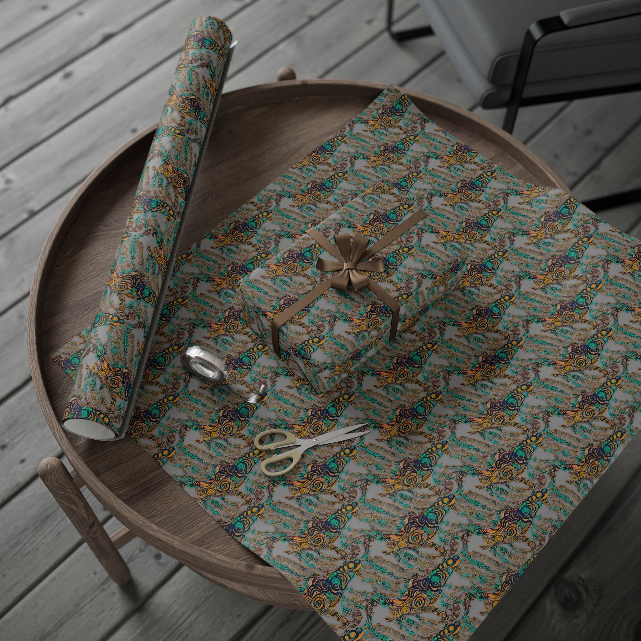 Vessel (Gray Background) Heavy Wrapping Paper