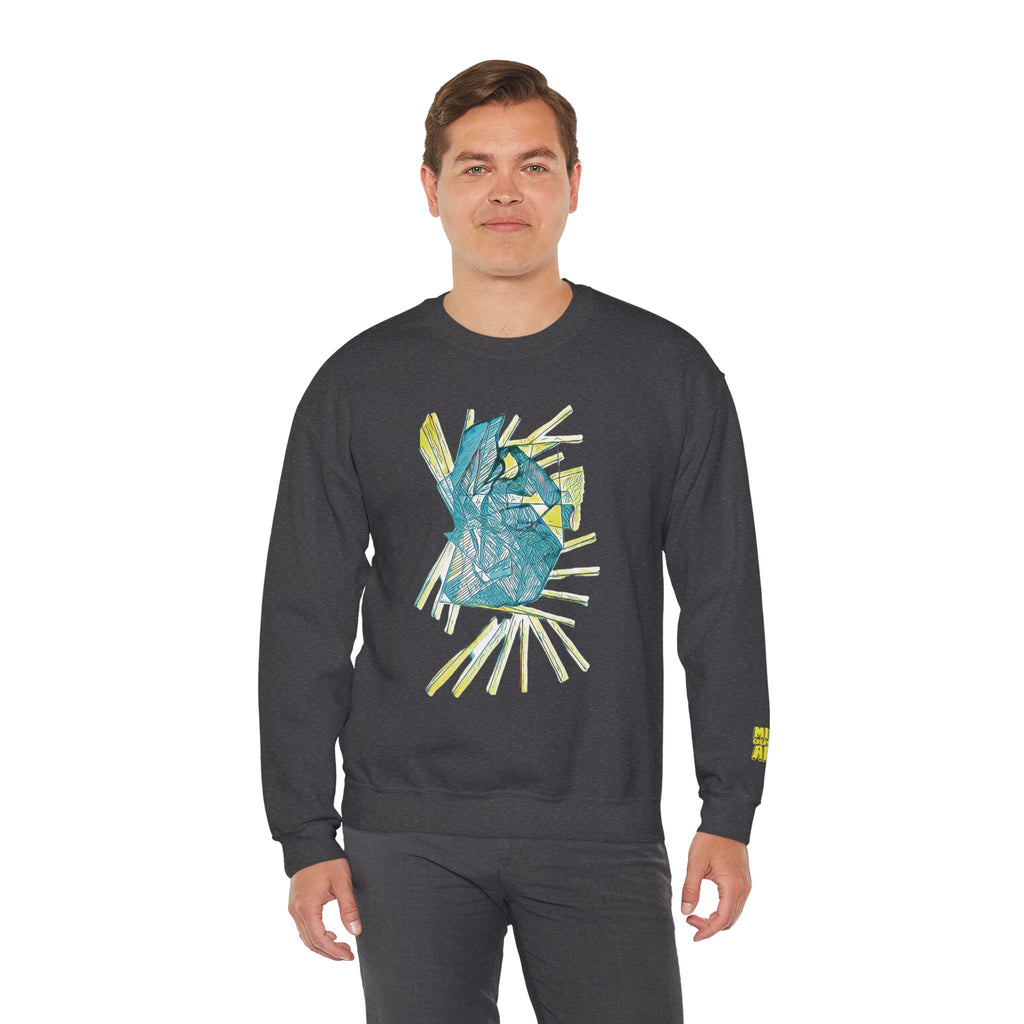 Lightspeed (Aqua) Unisex Heavy Blend™ Crewneck Sweatshirt