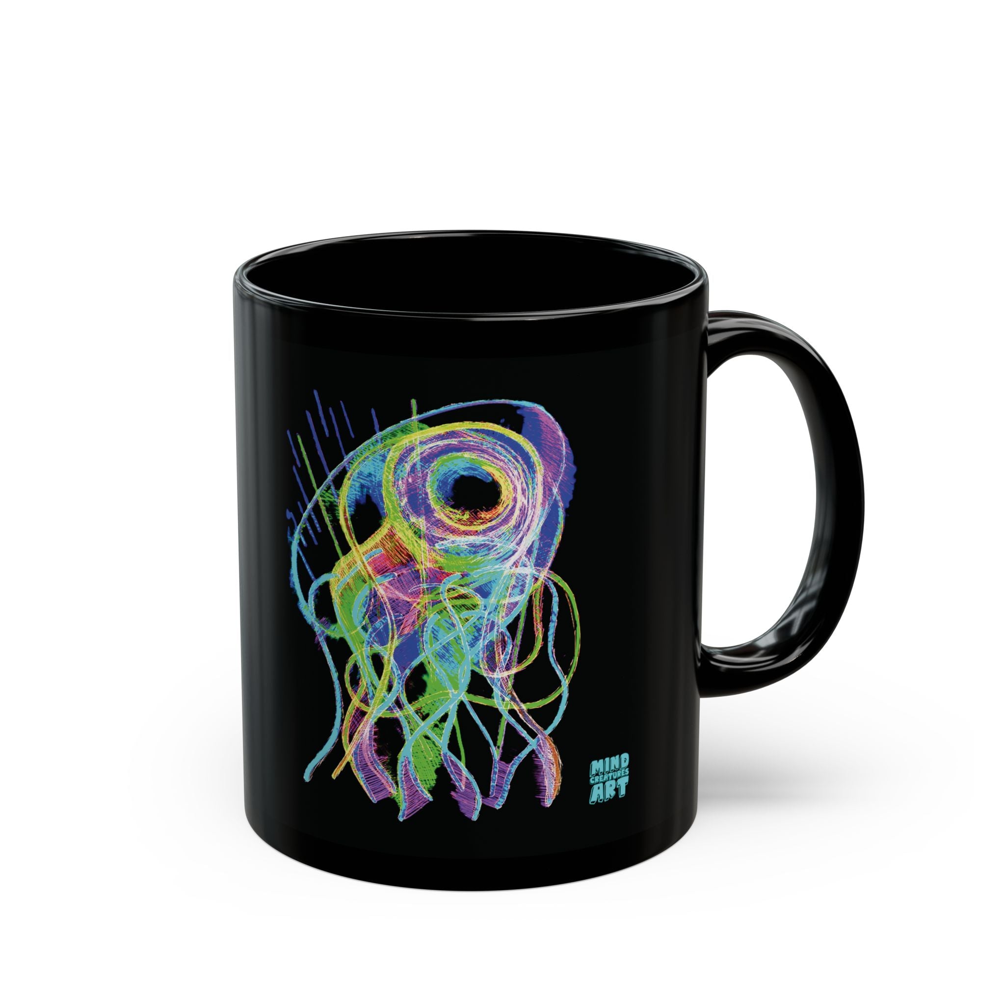 Jelly Jam (Neon) Black Ceramic Mug (11oz, 15oz)