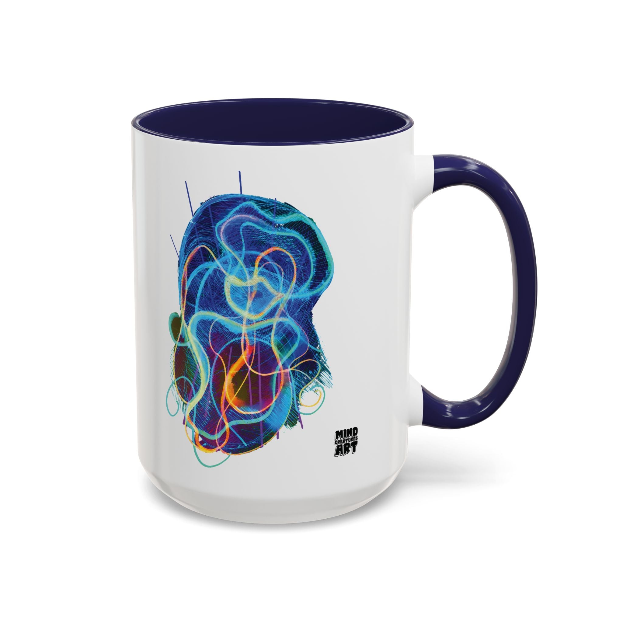 Davy Jones (Electric Blue) Accent Coffee Mug (11oz, 15oz)