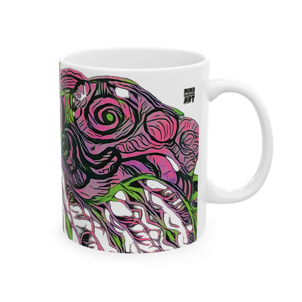 Vessel (Neon) White Ceramic Mug, (11oz, 15oz)