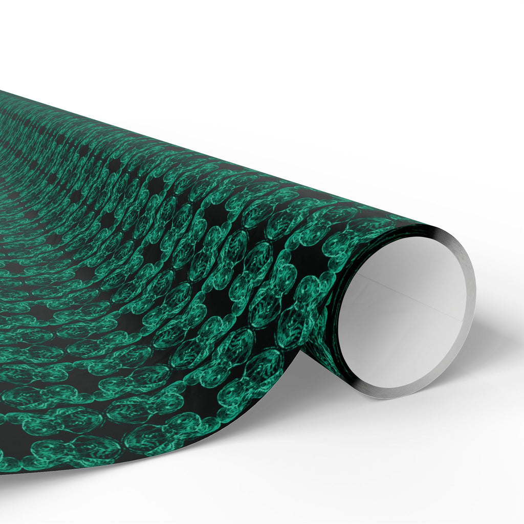 Curiosity (Emerald, Black Background) Heavy Wrapping Paper