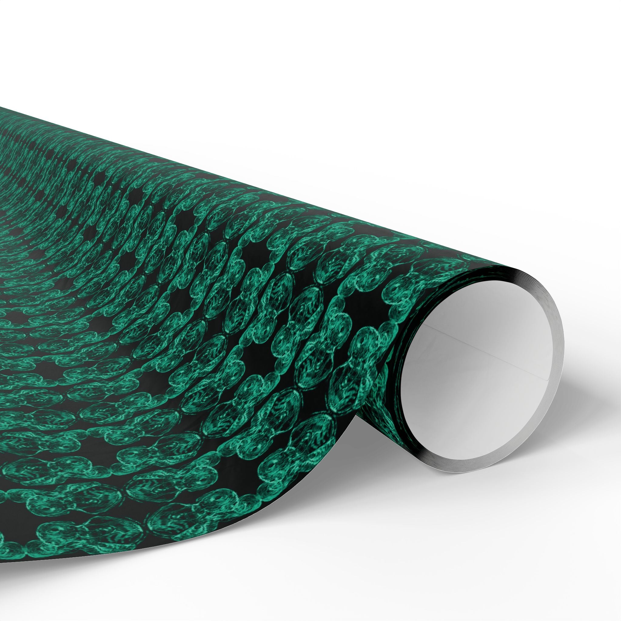 Curiosity (Emerald, Black Background) Heavy Wrapping Paper