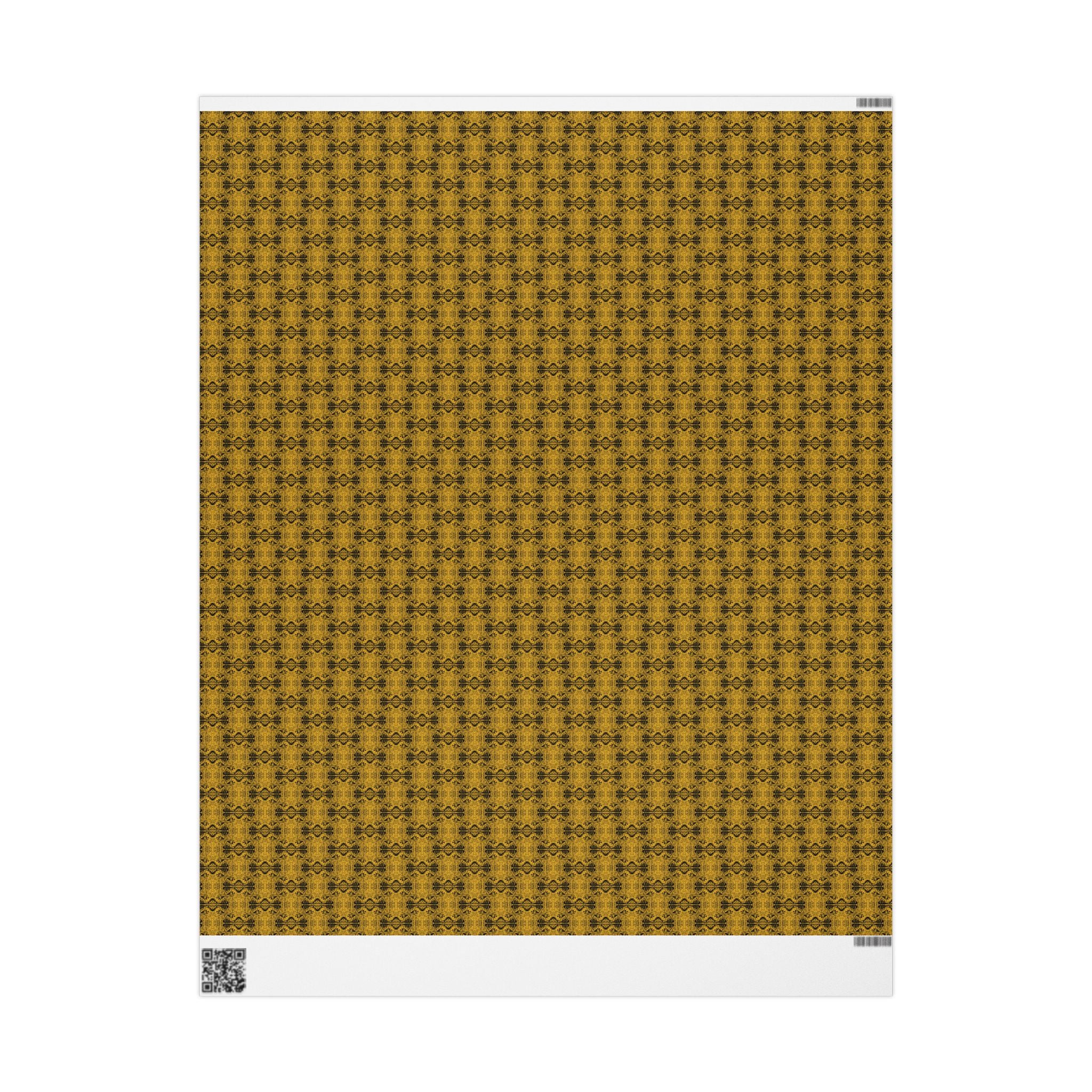 Love (Black, Yellow Background) Heavy Wrapping Paper