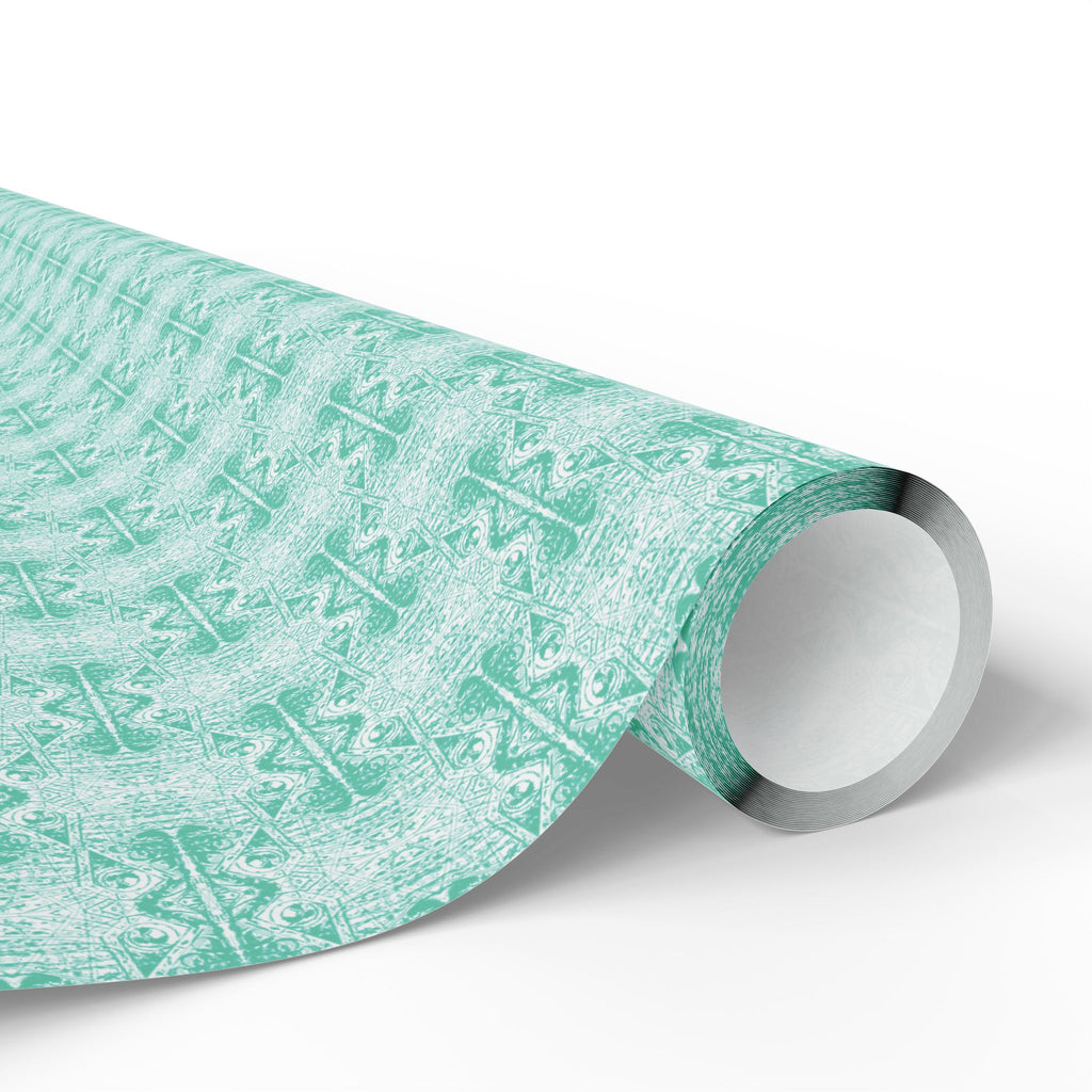Love (Seafoam, White Background) Heavy Wrapping Paper