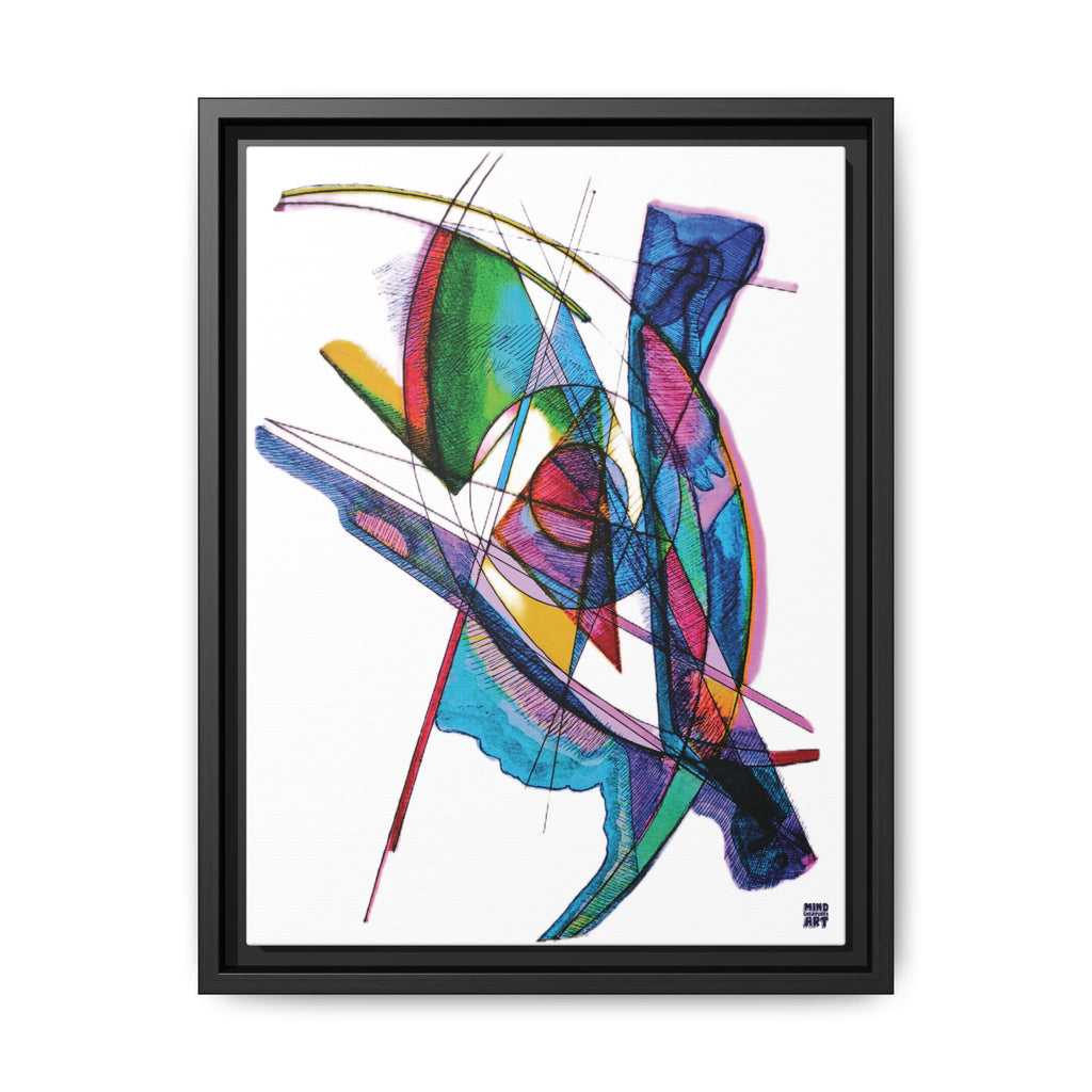 Watching (White Background) Matte Canvas, Framed