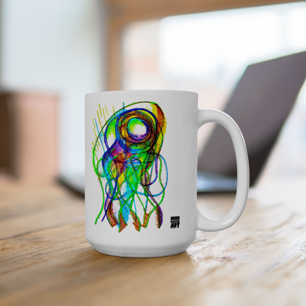 Jelly Jam White Ceramic Mug, (11oz, 15oz)