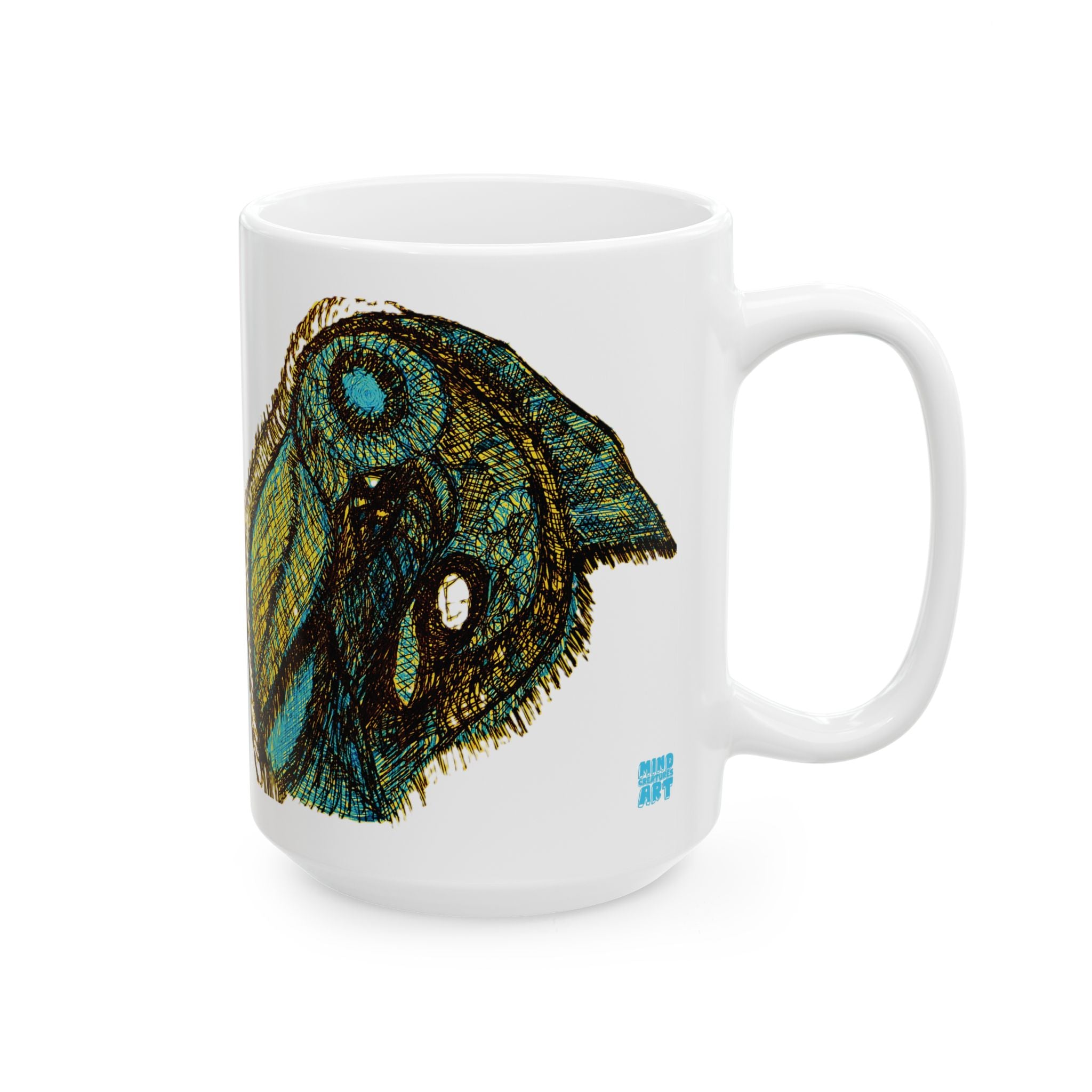 Who Are You? (Gold) White Ceramic Mug, (11oz, 15oz)