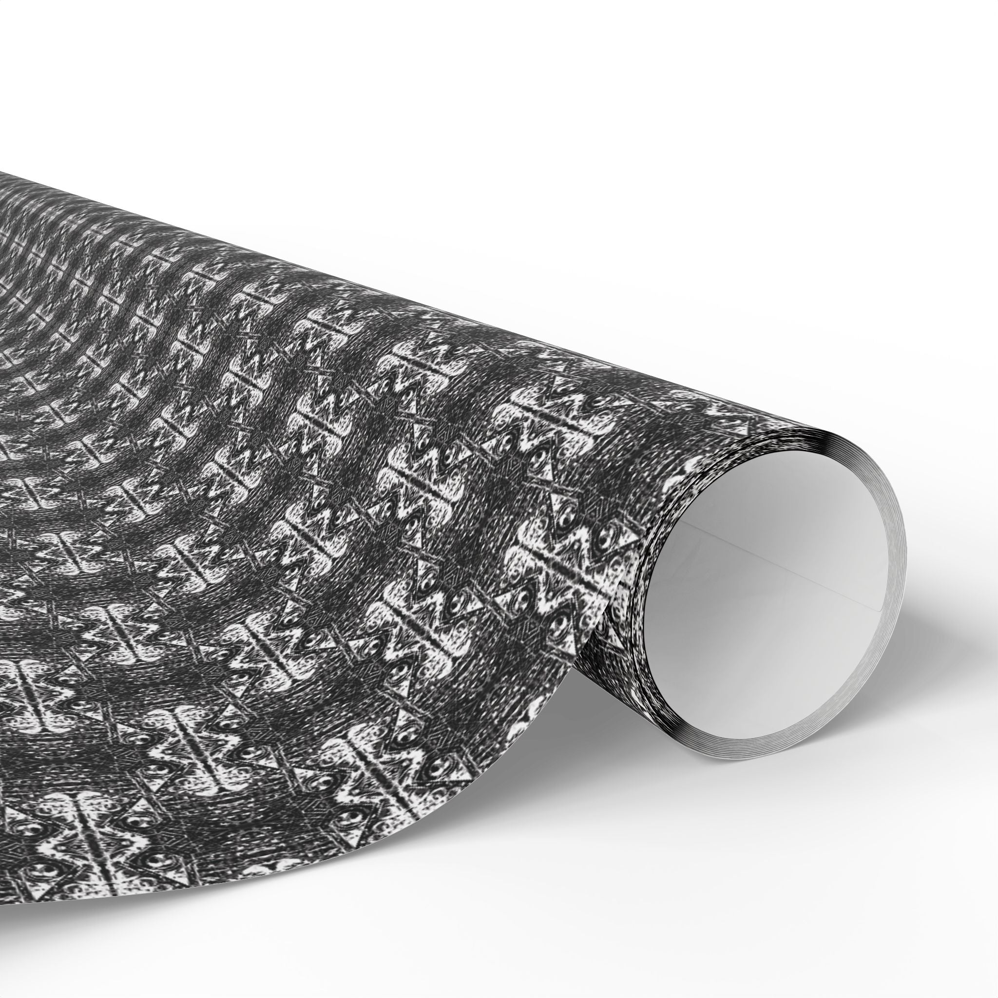 Love (White, Black Background) Heavy Wrapping Paper