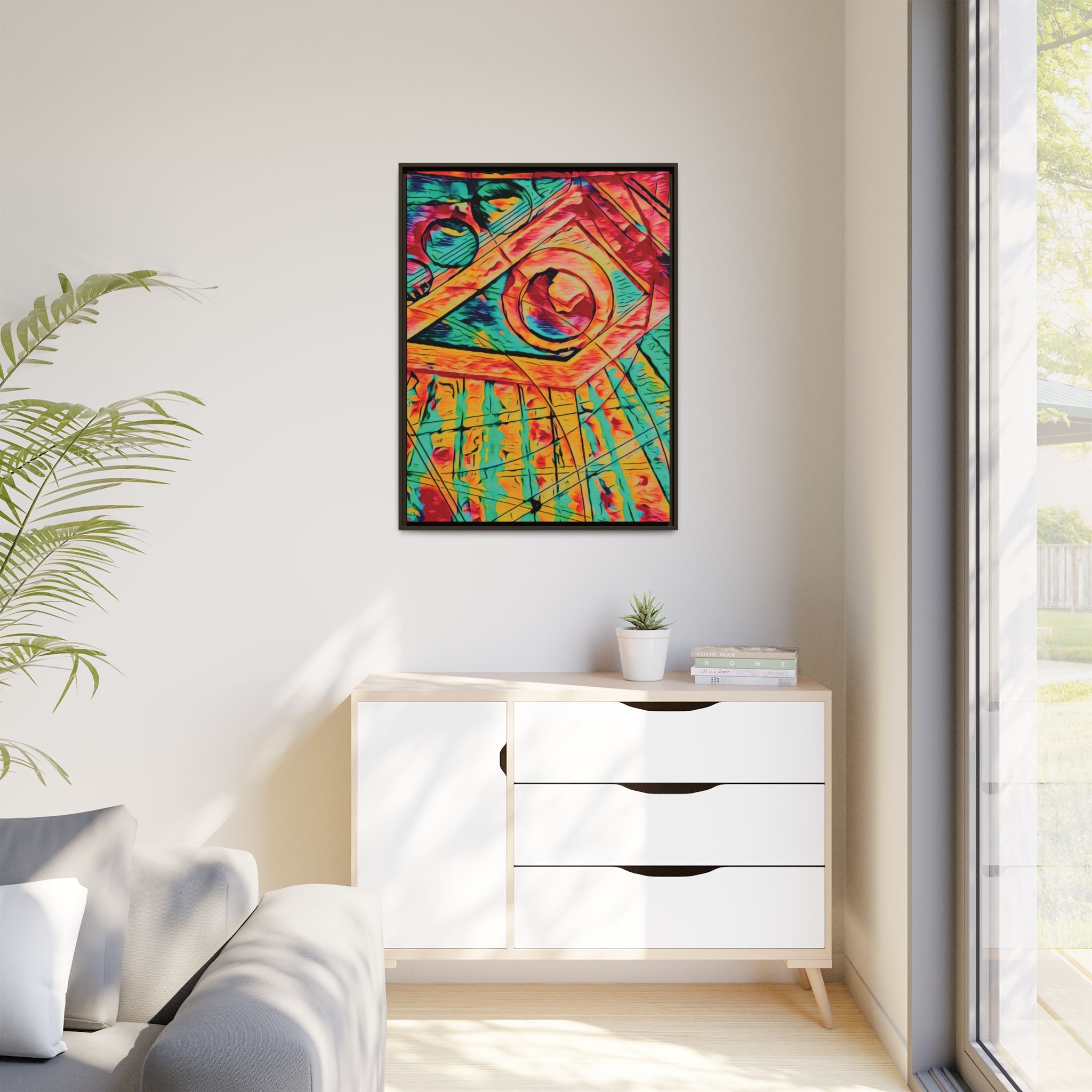 Love (Bright) Matte Canvas, Framed
