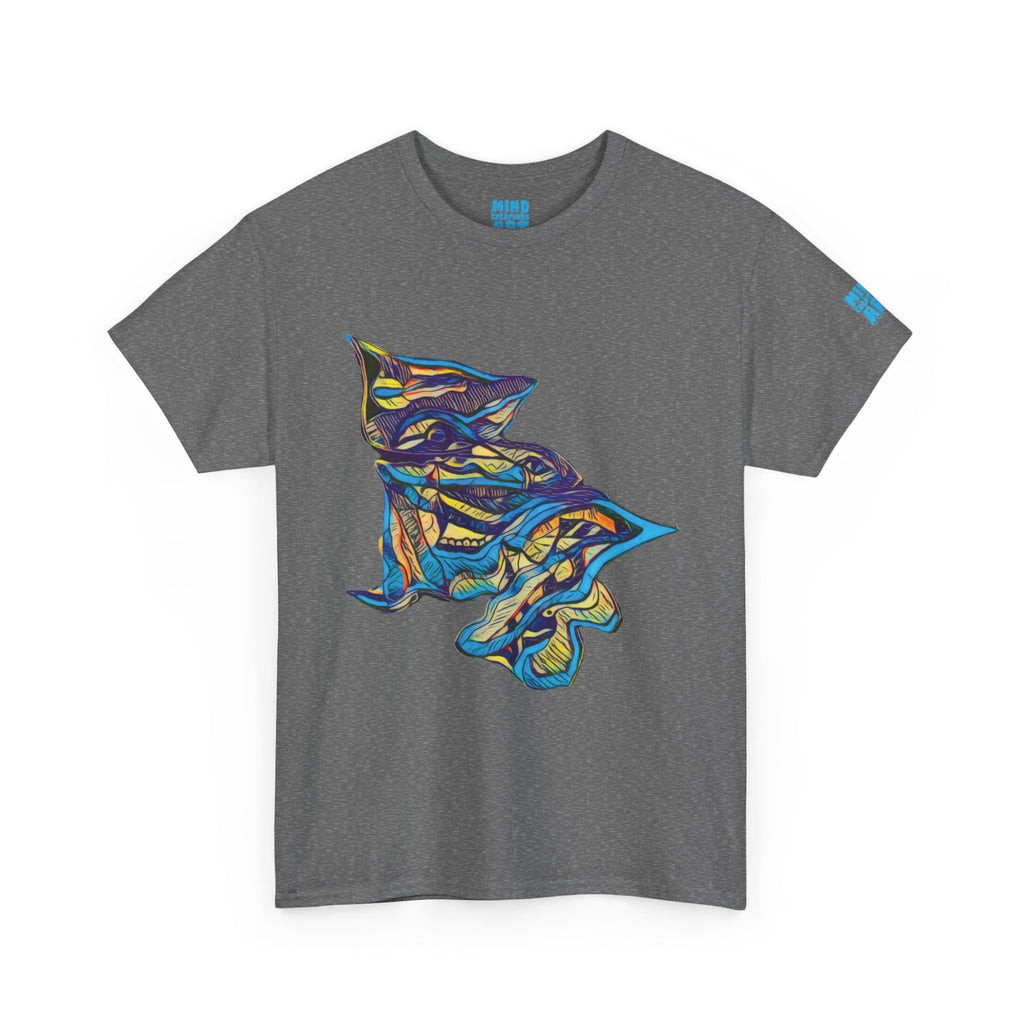Cheshire (Blue & Yellow) Unisex Heavy Cotton Tee