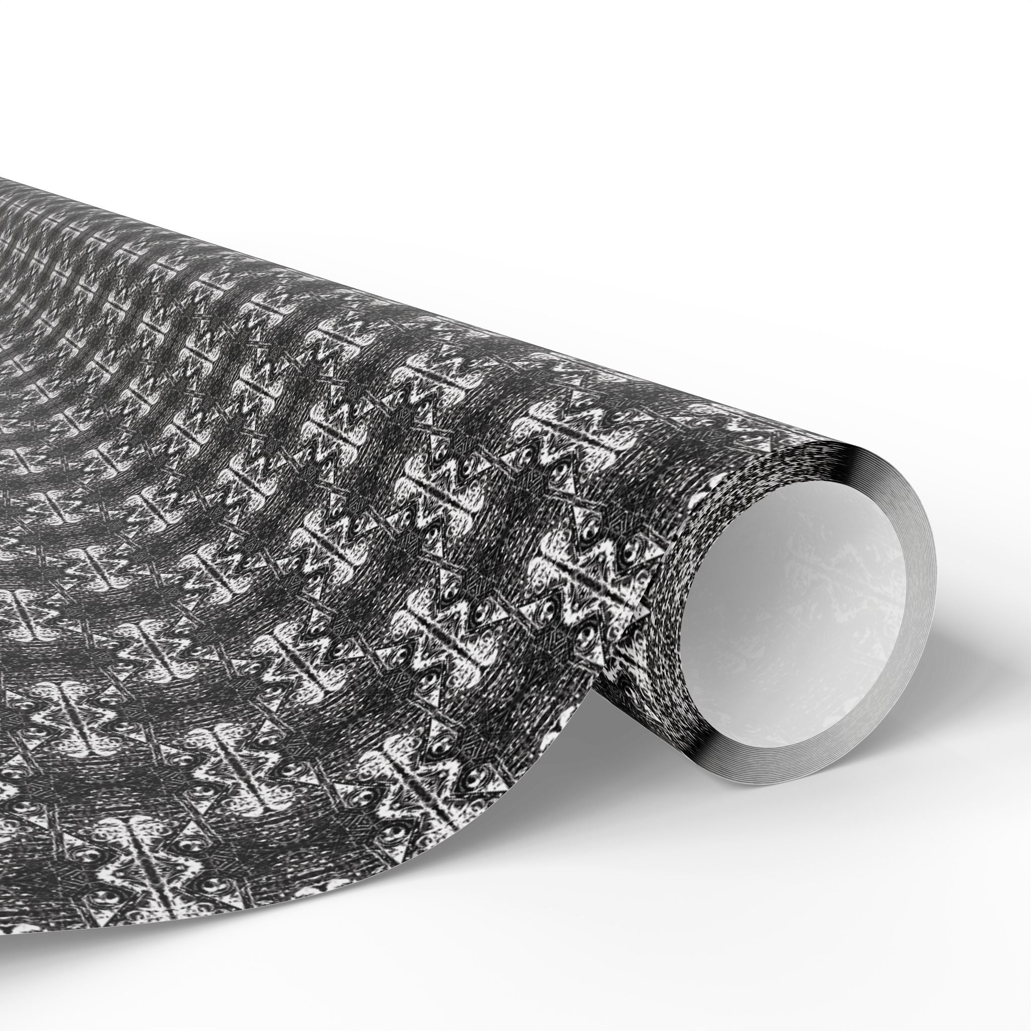 Love (White, Black Background) Heavy Wrapping Paper