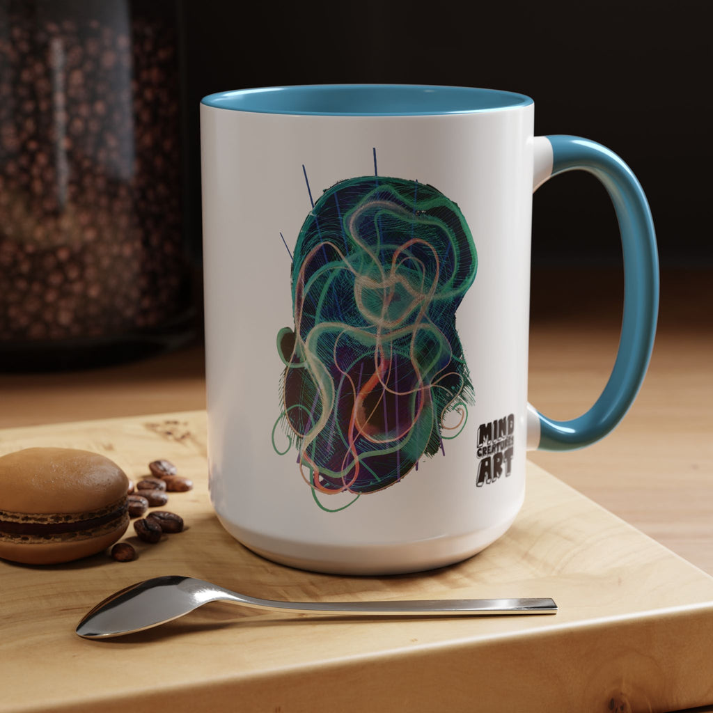 Davy Jones (Electric Teal) Accent Coffee Mug (11oz, 15oz)