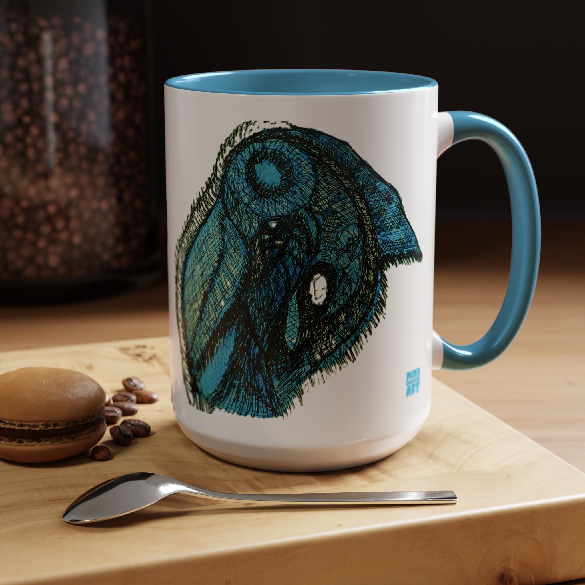 Who Are You? (Teal) Accent Coffee Mug (11oz, 15oz)