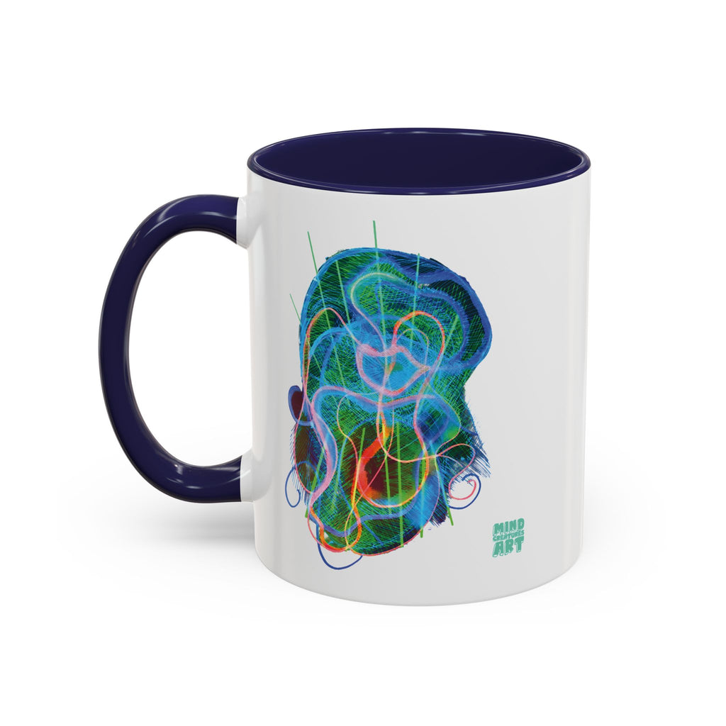 Davy Jones (Electric Blue & Green) Accent Coffee Mug (11oz, 15oz)