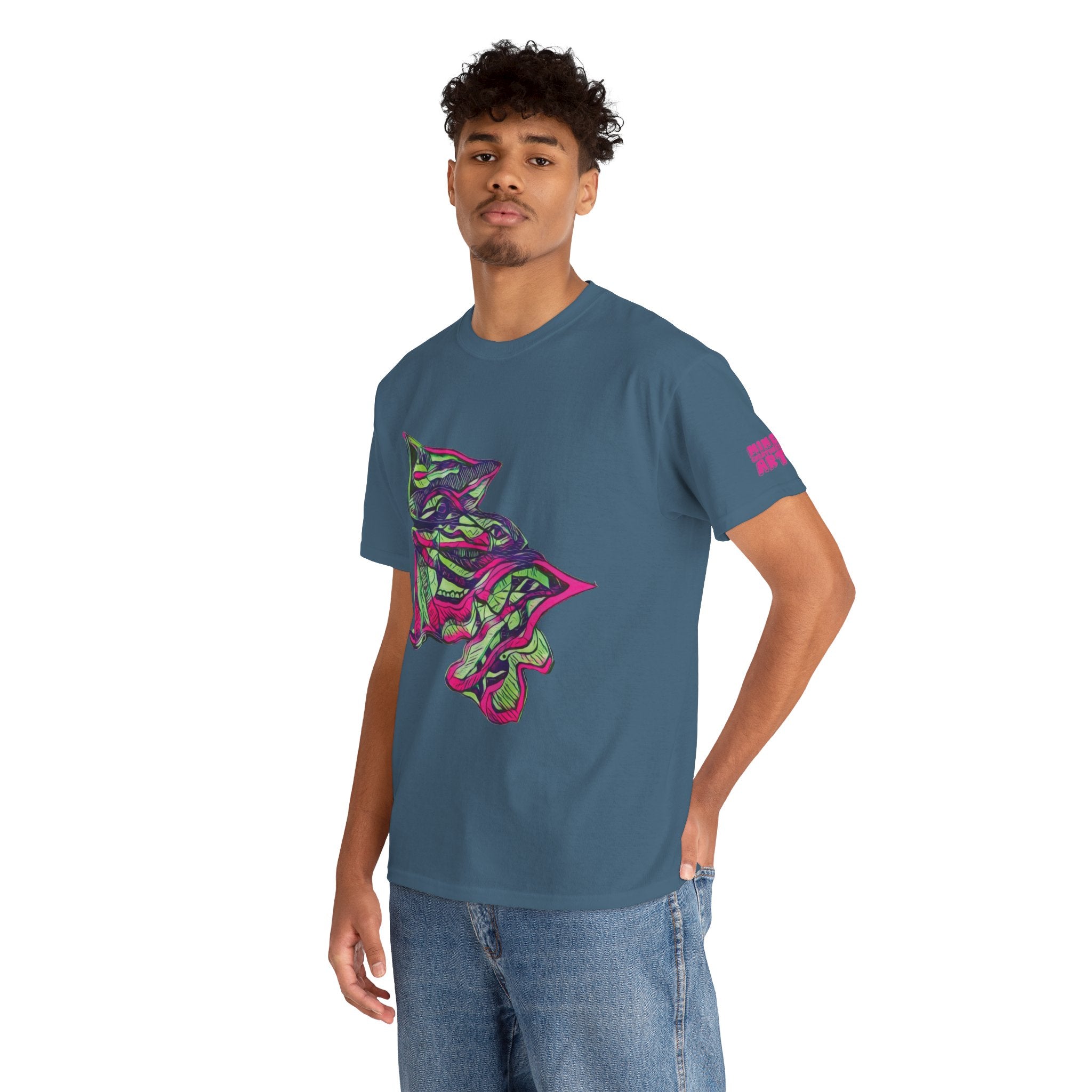 Cheshire (Pink & Green) Unisex Heavy Cotton Tee