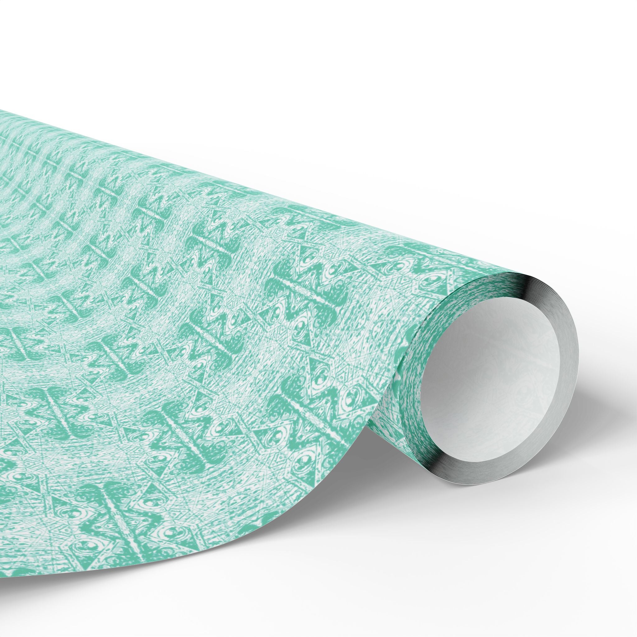 Love (Seafoam, White Background) Heavy Wrapping Paper