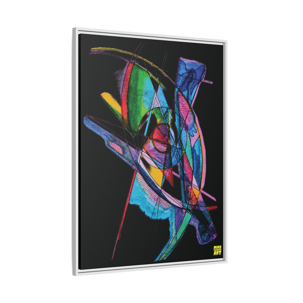 Watching (Black Background) Matte Canvas, Framed
