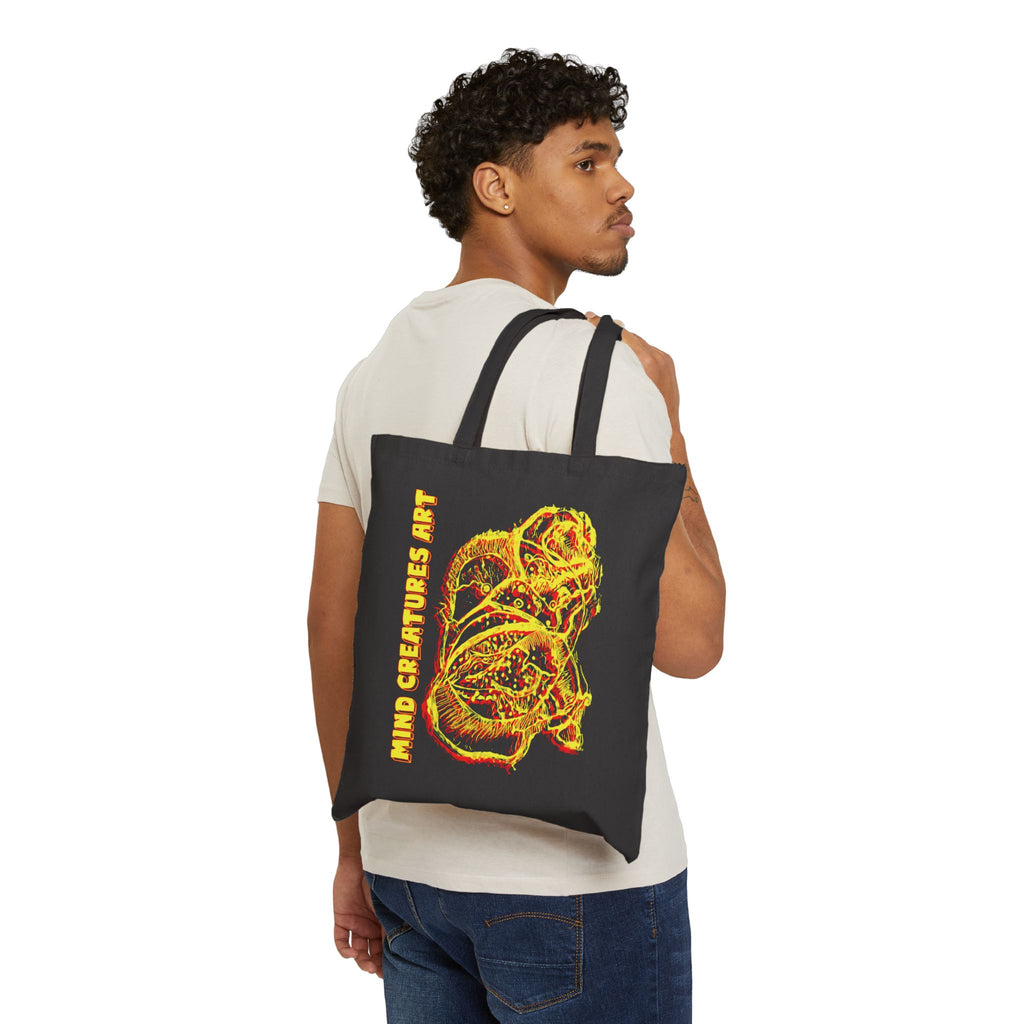 Exploration (Blur, Red & Yellow) Cotton Canvas Tote Bag