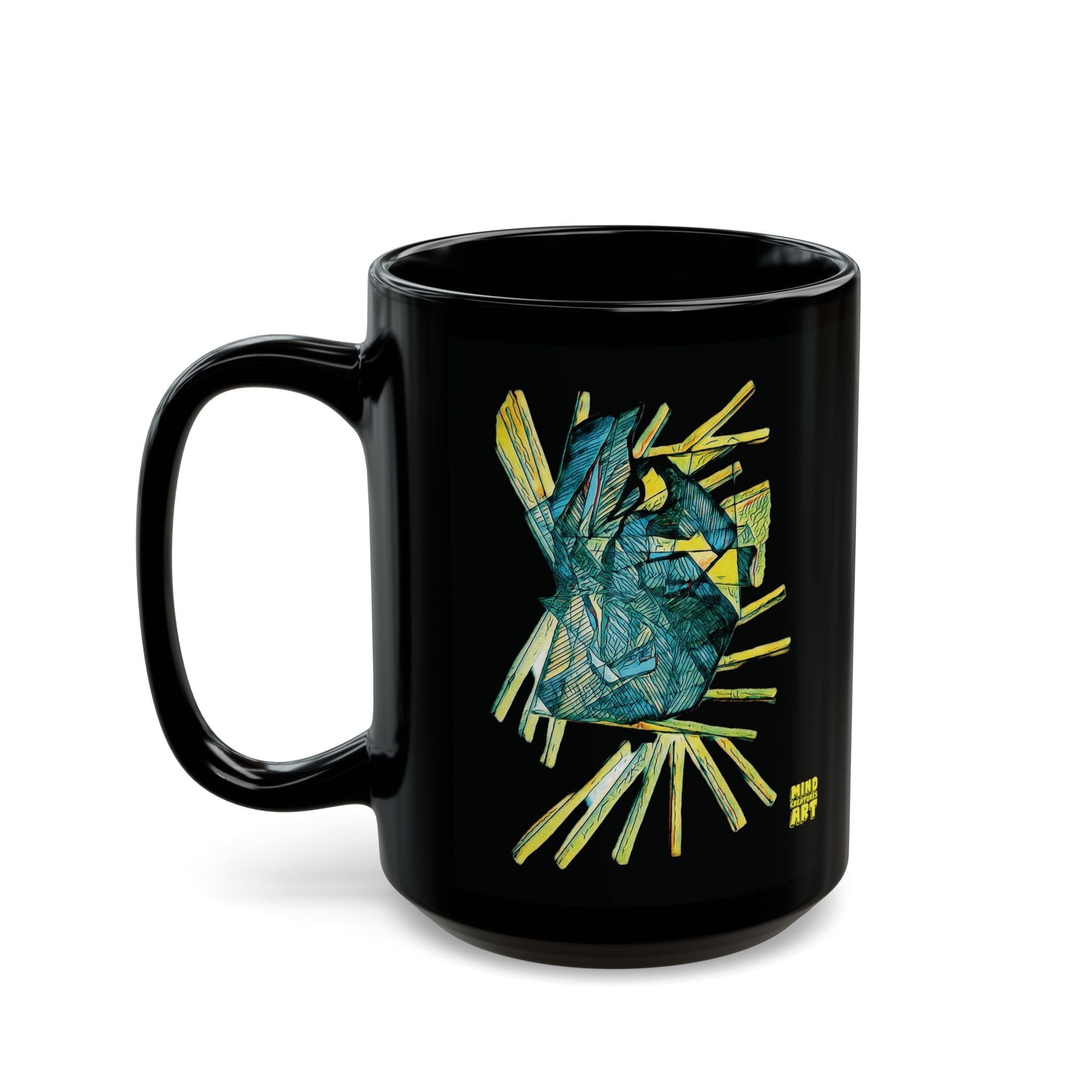 Lightspeed (Teal) Black Ceramic Mug (11oz, 15oz)