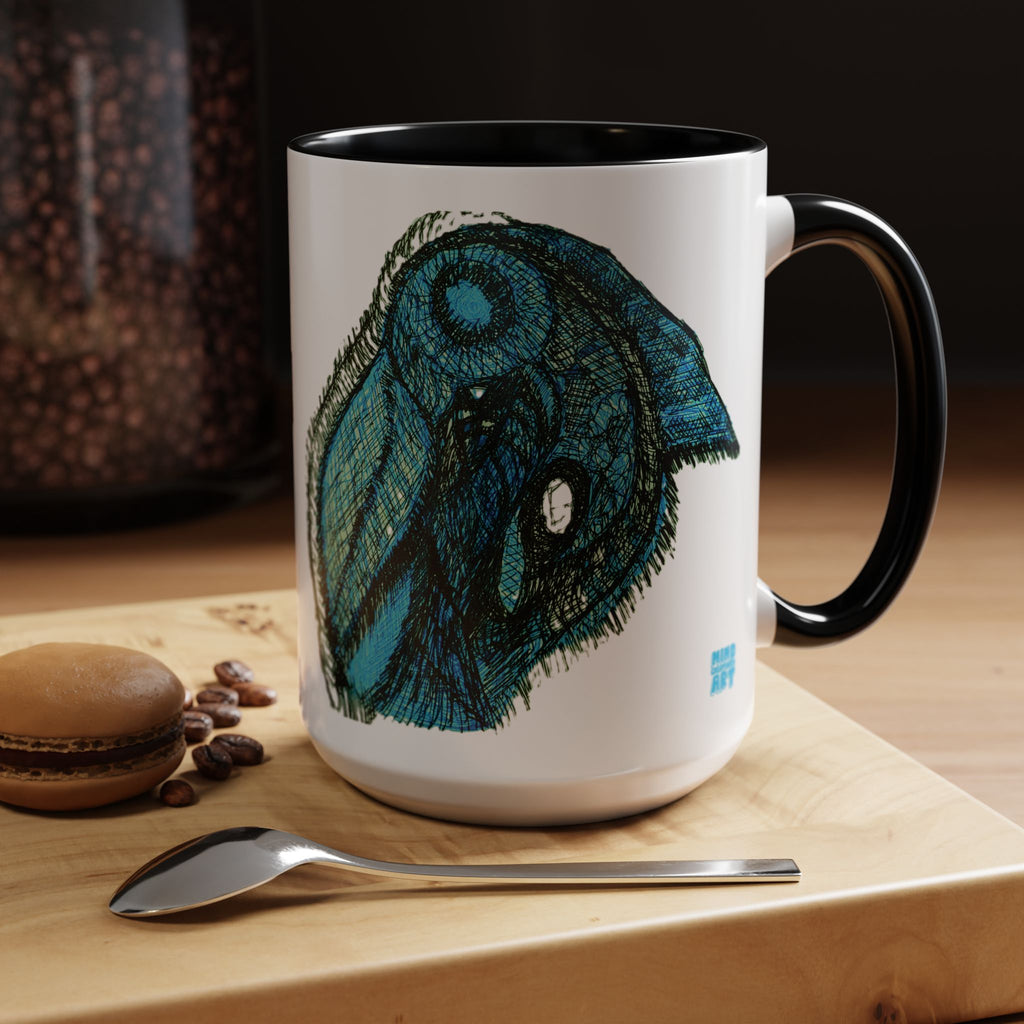 Who Are You? (Teal) Accent Coffee Mug (11oz, 15oz)