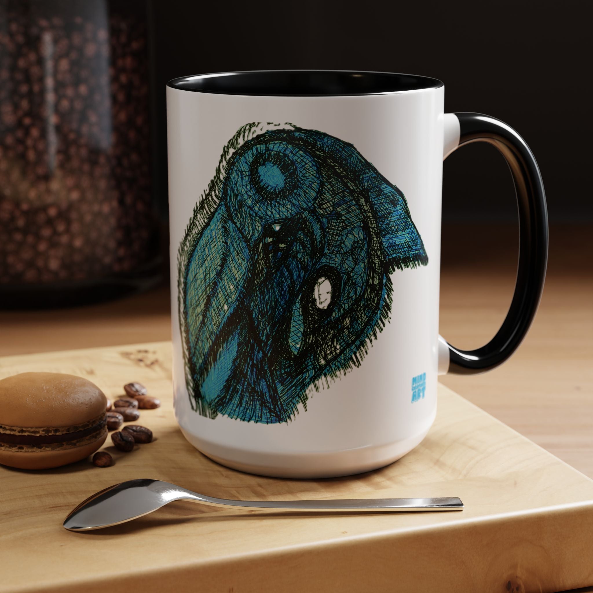 Who Are You? (Teal) Accent Coffee Mug (11oz, 15oz)