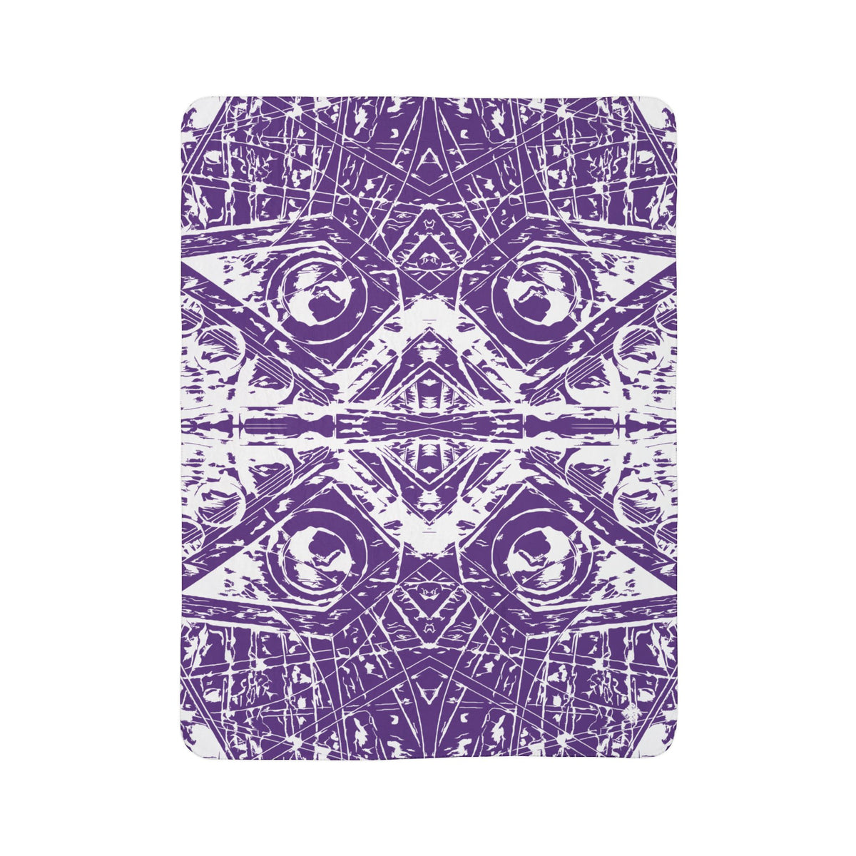 Love (White, Mirror, Purple Background) Fleece Sherpa Blanket