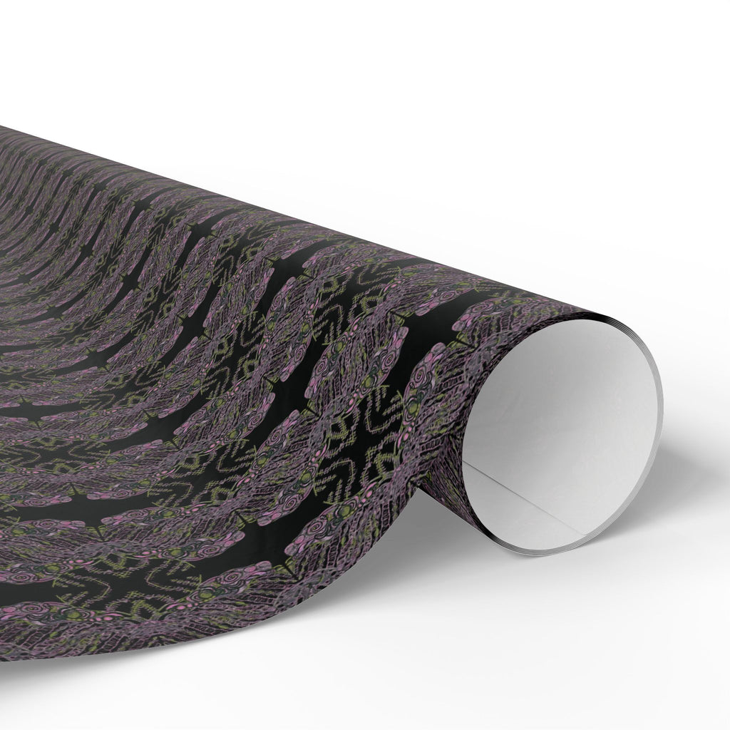 Vessel (Neon, Mirror, Black Background) Heavy Wrapping Paper