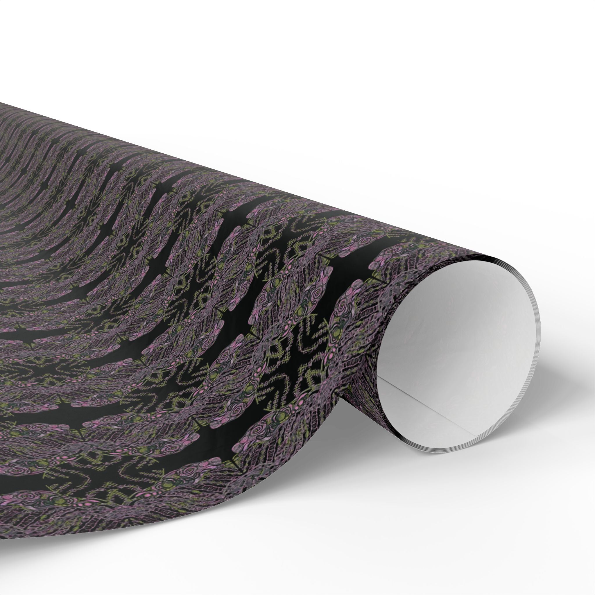 Vessel (Neon, Mirror, Black Background) Heavy Wrapping Paper