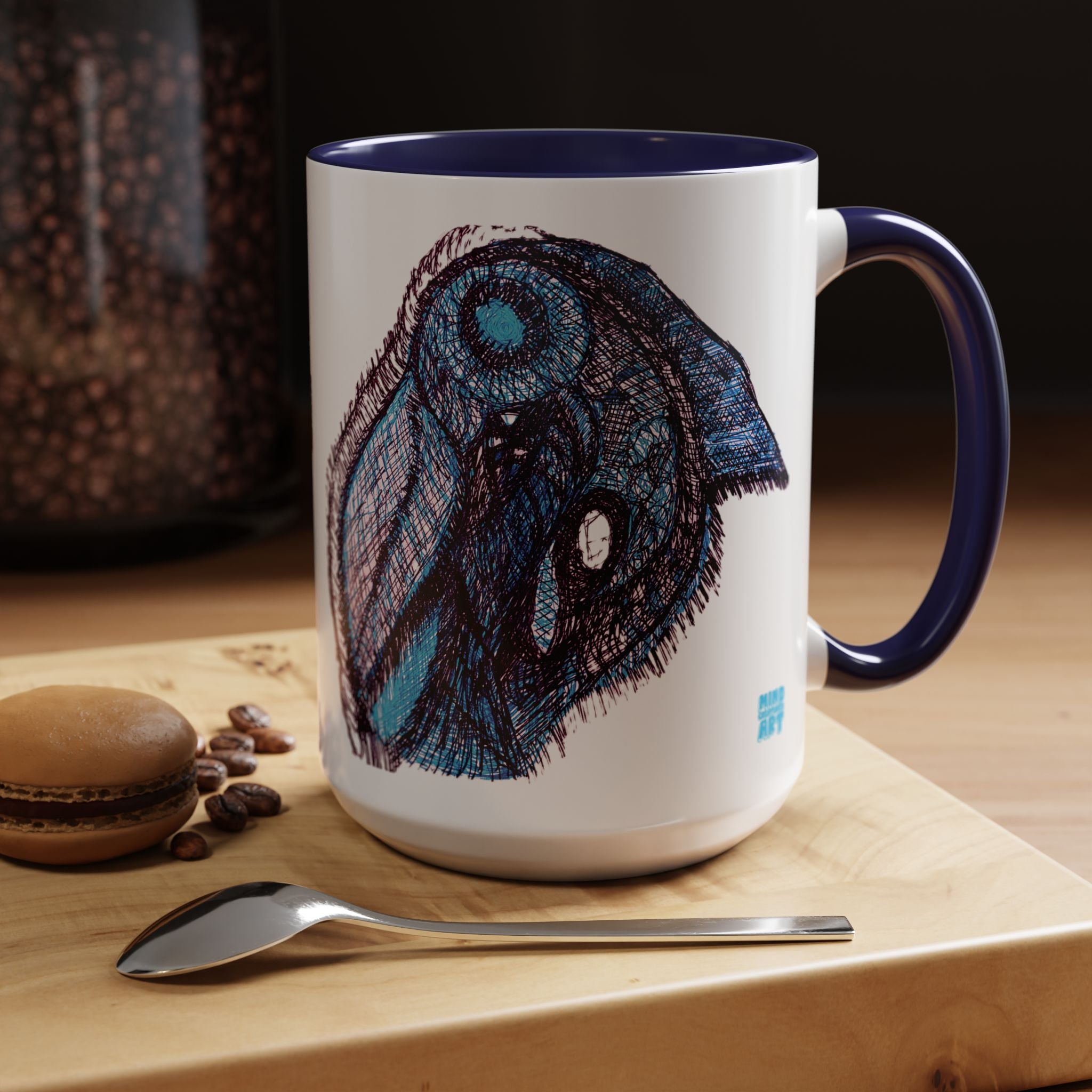 Who Are You? (Blue) Accent Coffee Mug (11oz, 15oz)