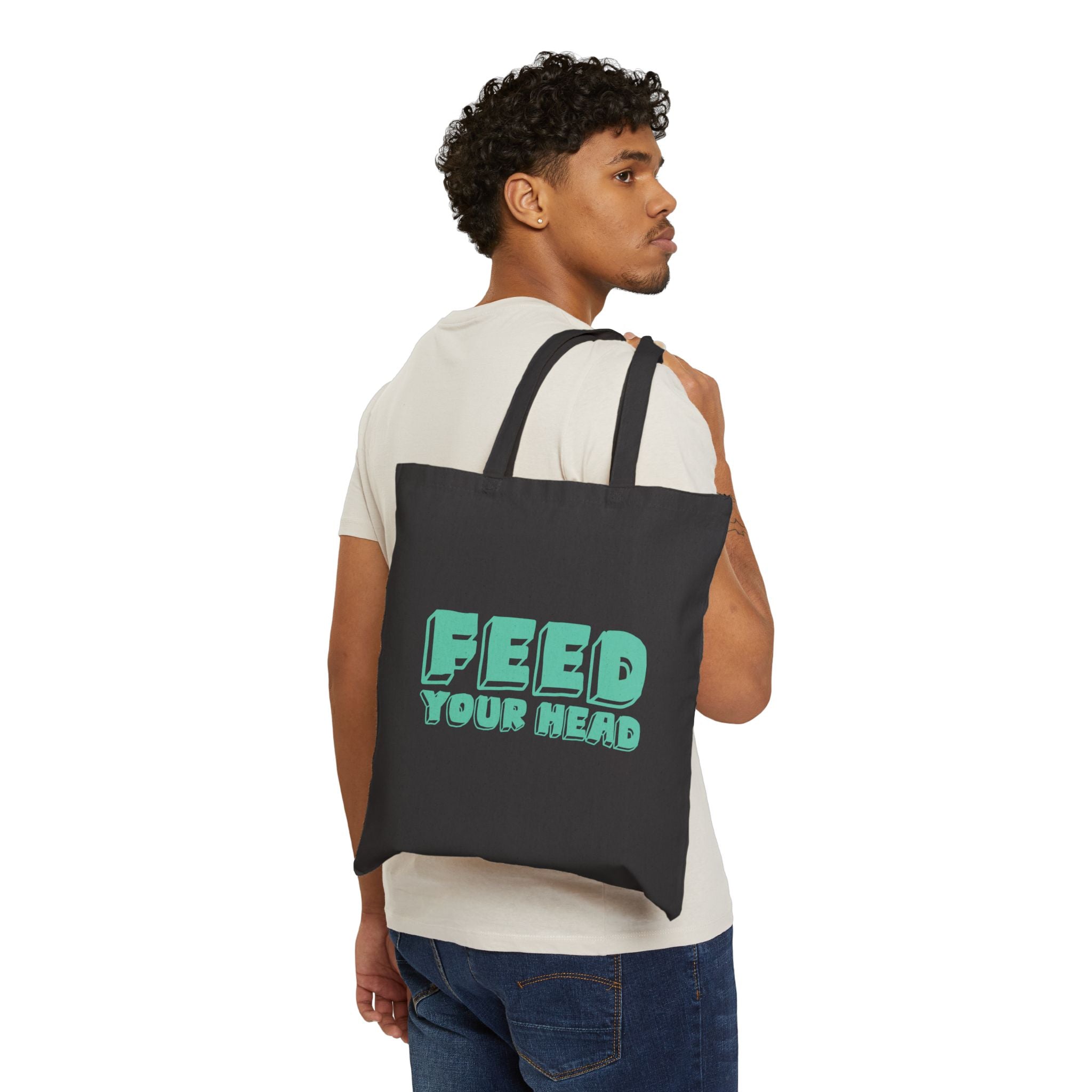 Davy Jones (Teal) Cotton Canvas Tote Bag