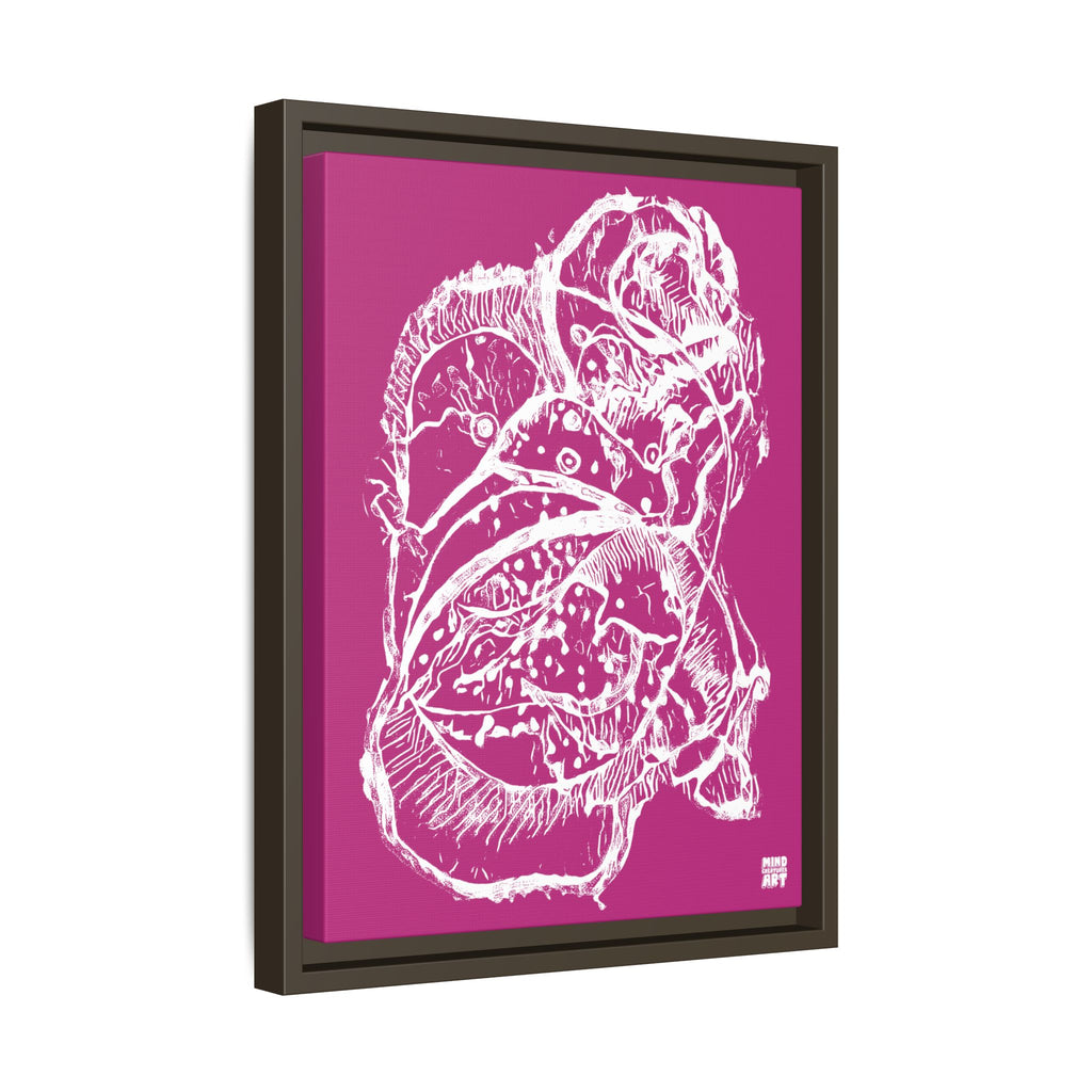 Exploration (White, Pink Background) Matte Canvas, Framed