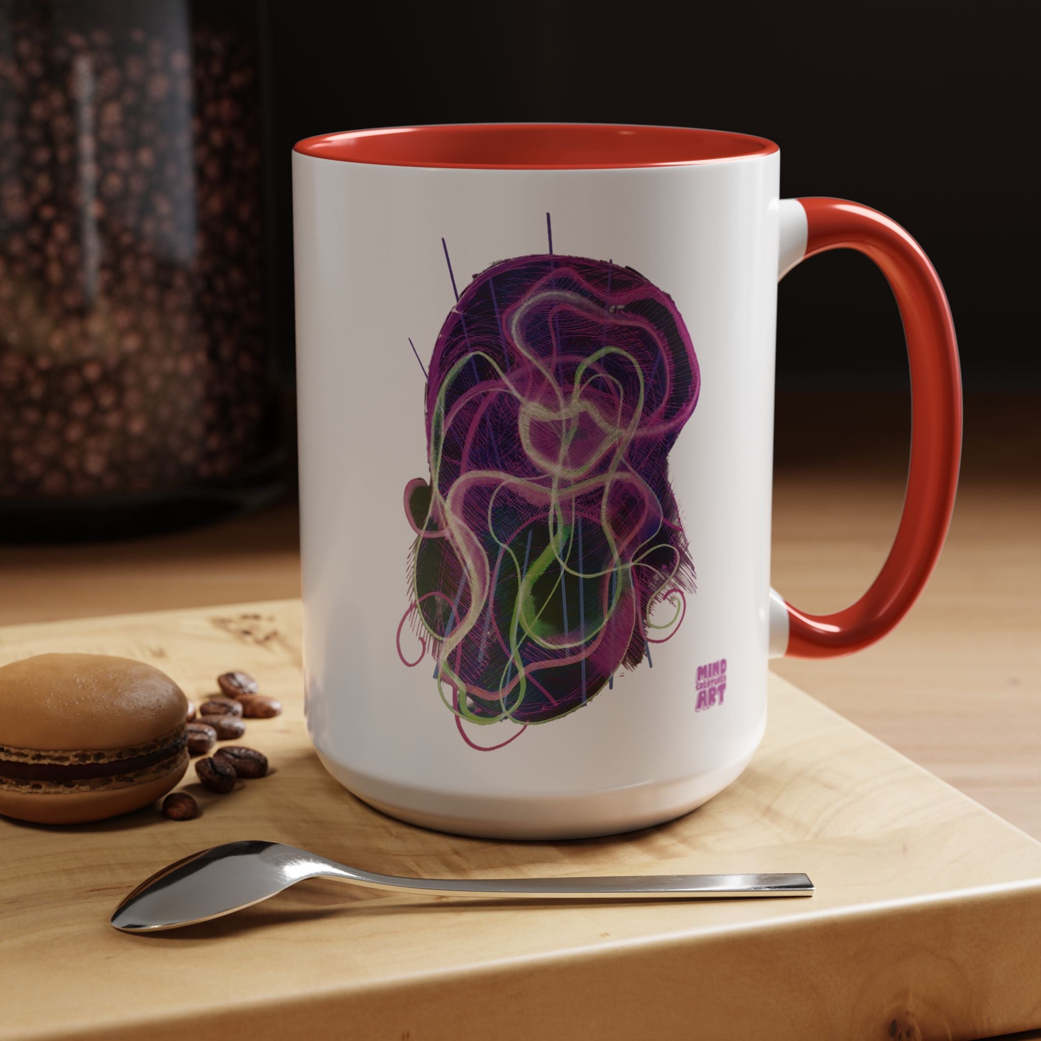 Davy Jones (Electric Purple) Accent Coffee Mug (11oz, 15oz)