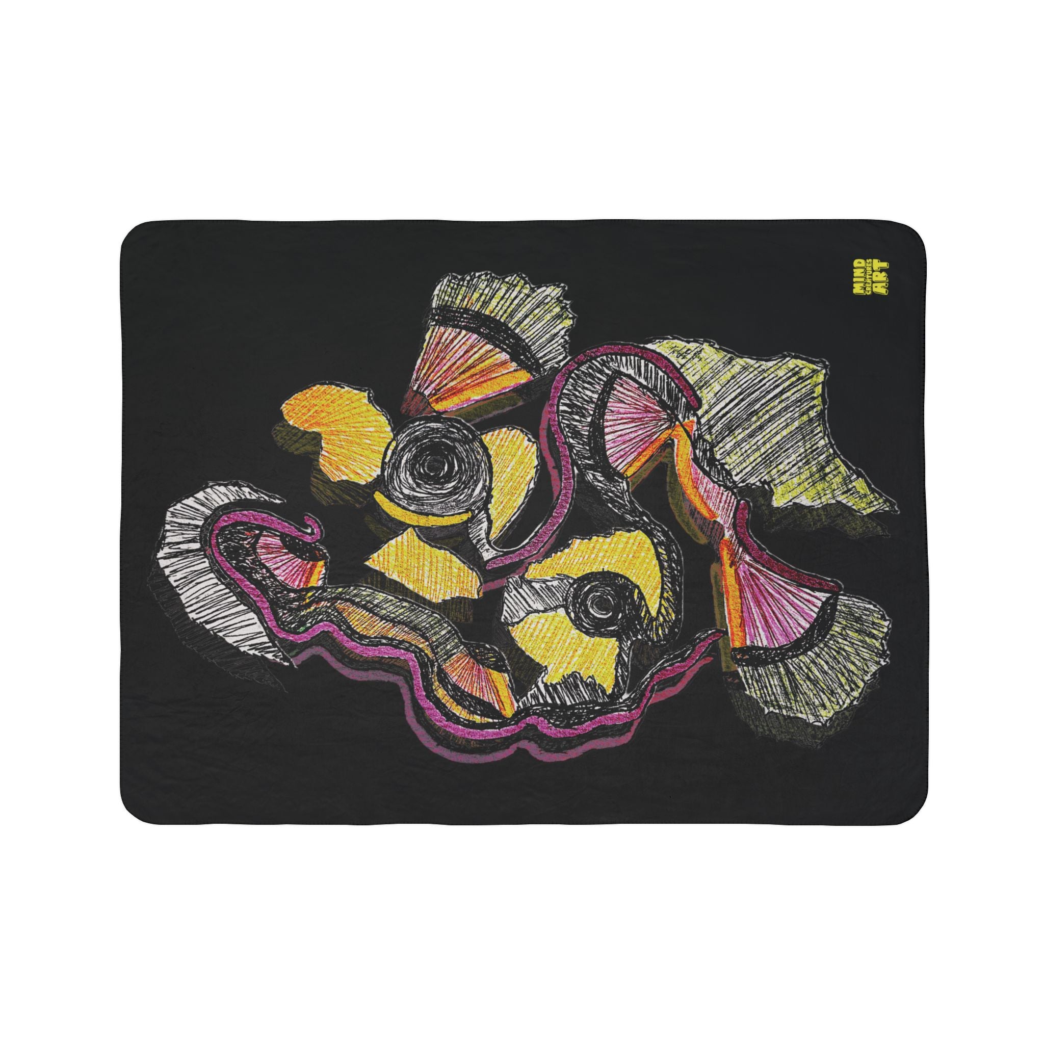 Crimson Teacher (Black Background) Fleece Sherpa Blanket