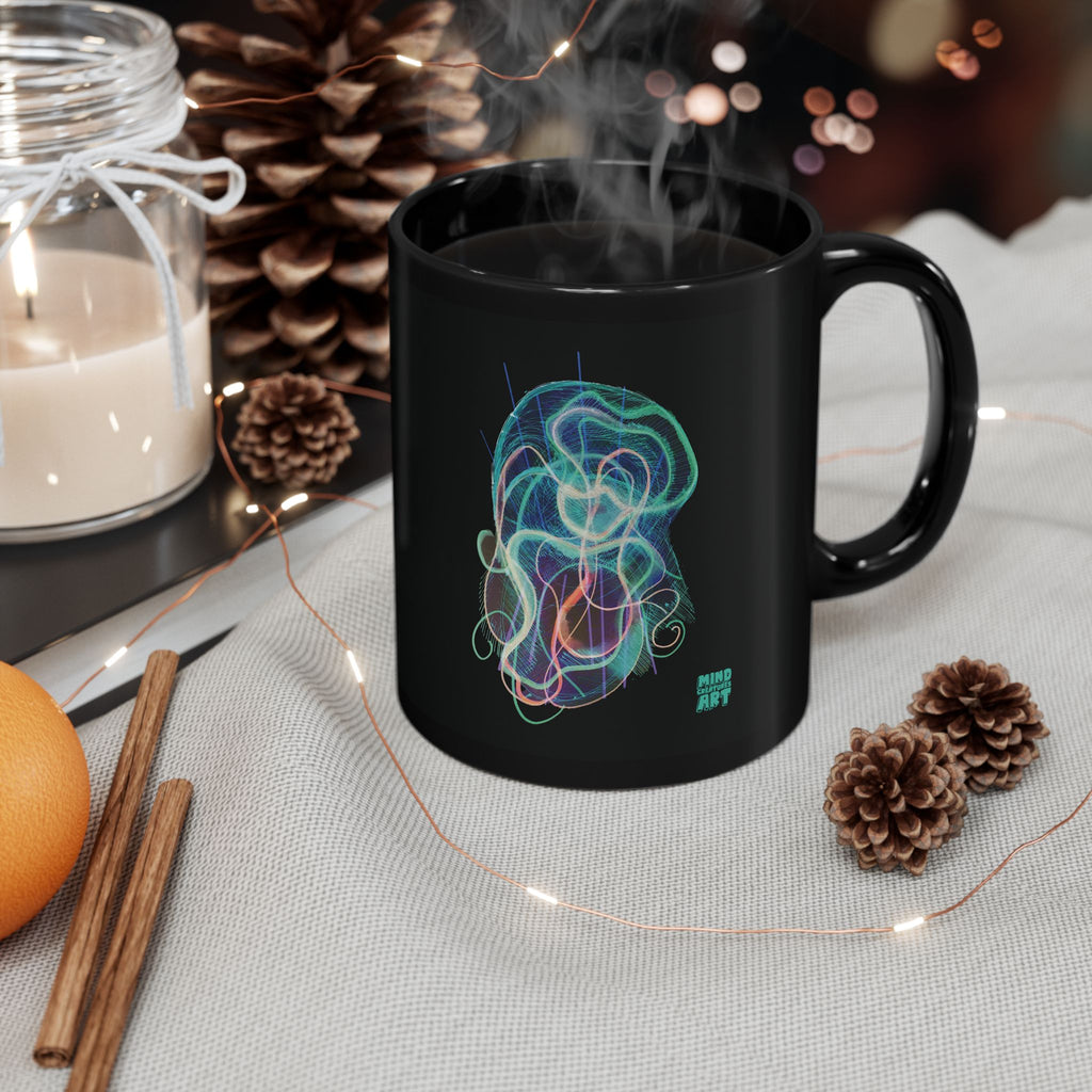 Davy Jones (Electric Teal) Black Ceramic Mug (11oz, 15oz)