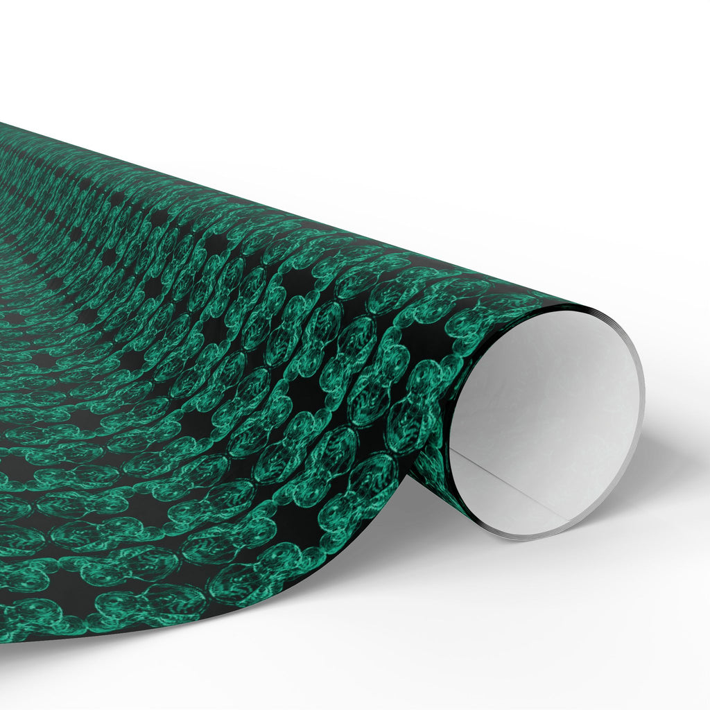 Curiosity (Emerald, Black Background) Heavy Wrapping Paper
