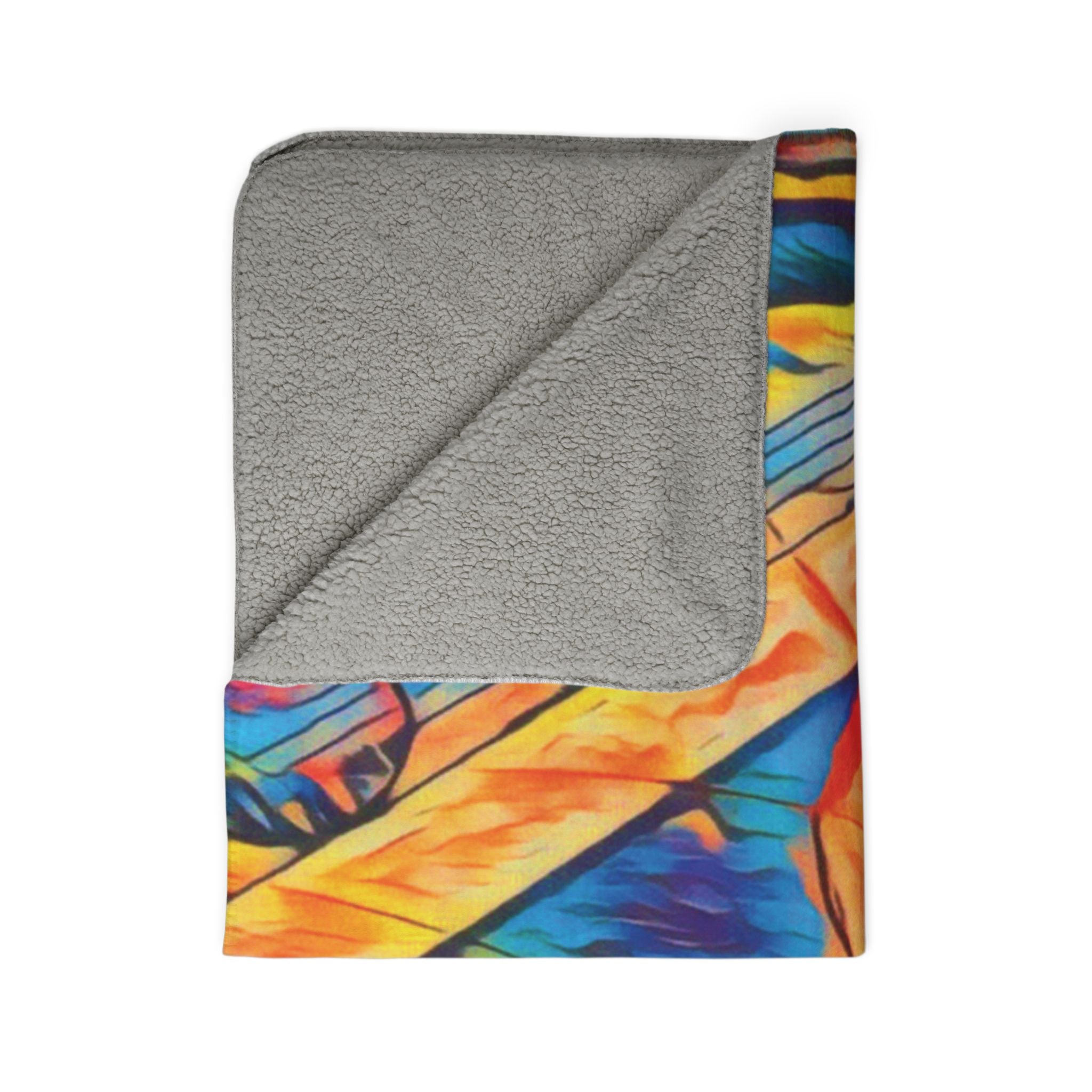 Love (Neon) Fleece Sherpa Blanket