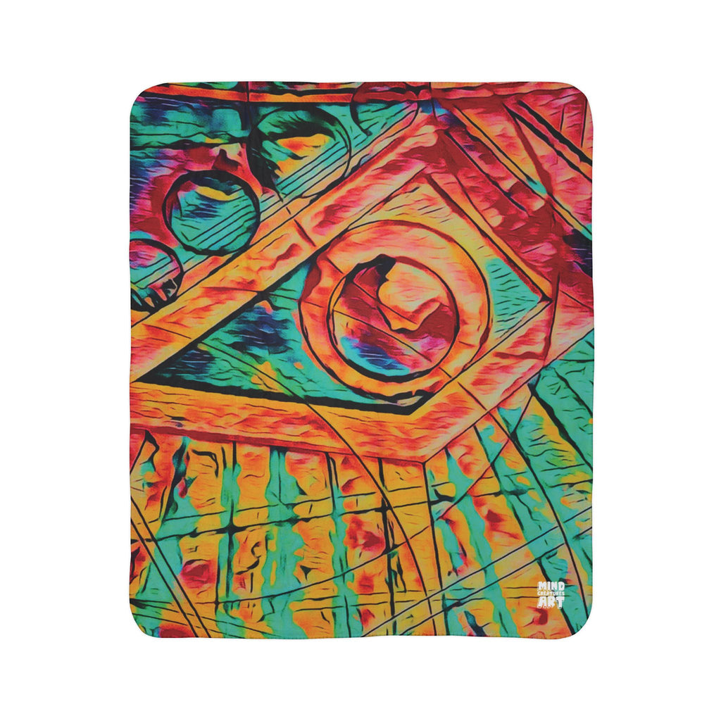 Love (Bright) Fleece Sherpa Blanket