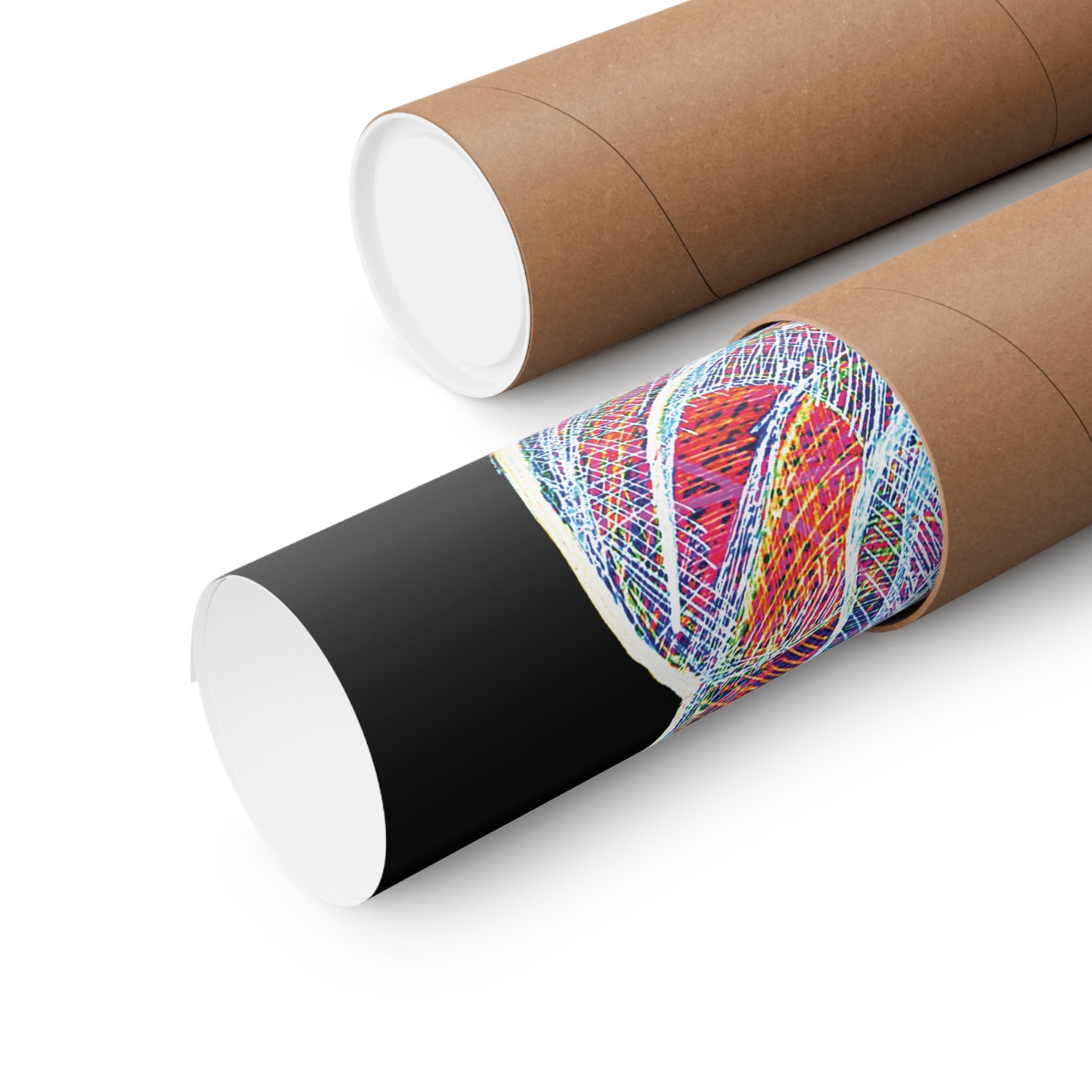 Renewal (Electric Multi, Black Background) Matte Poster